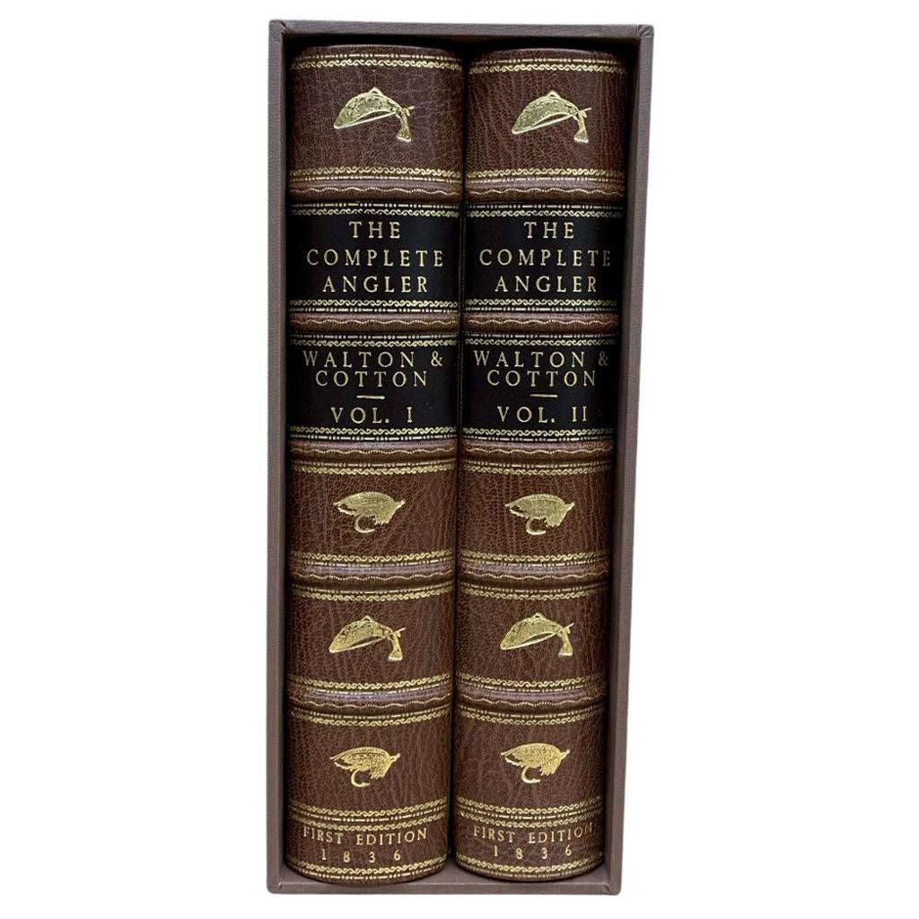The Complete Angler by Izaak Walton & Charles Cotton, 2-Vol. Leather Set, 1836