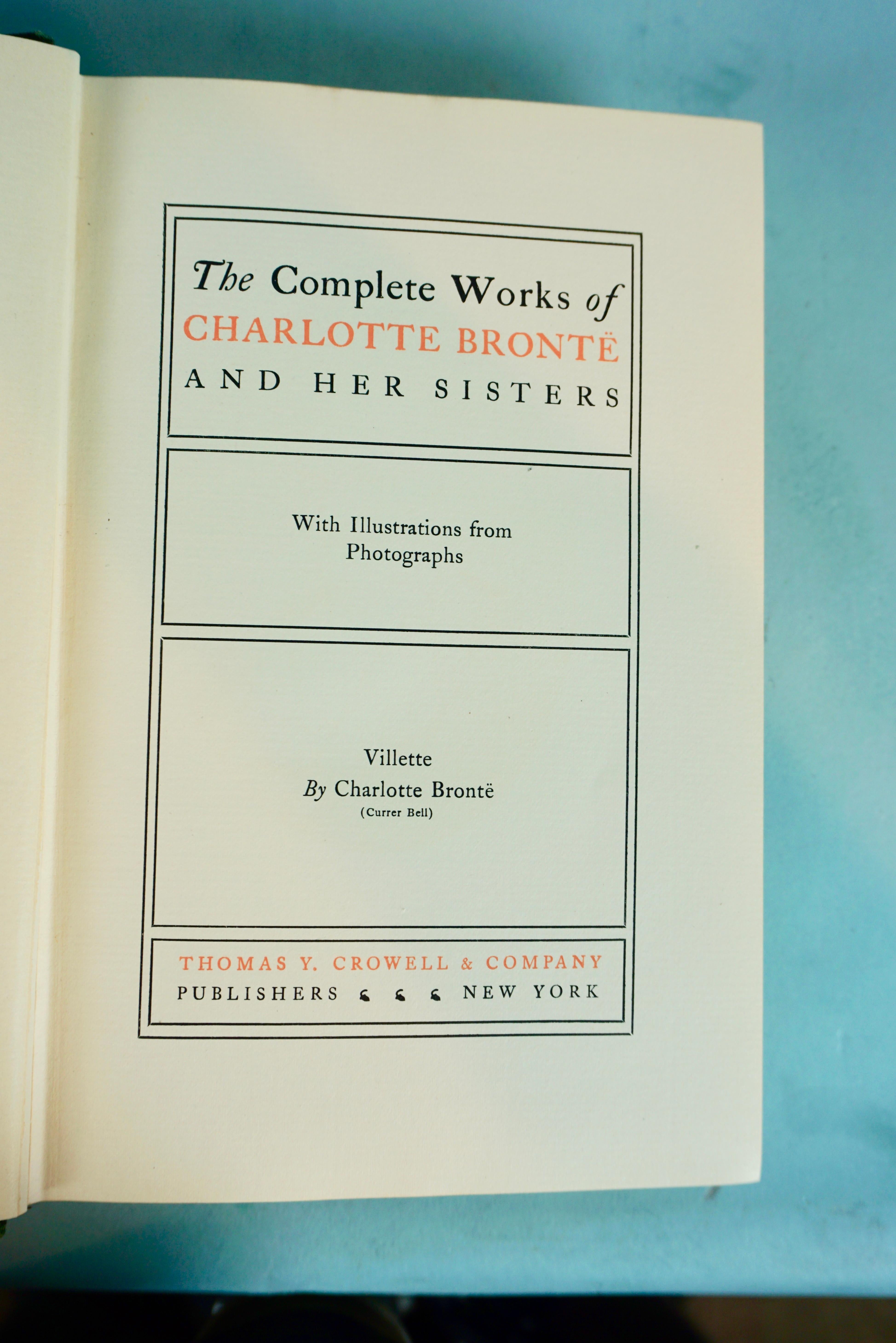 The Complete Works of Charlotte Bronte and Her Sisters in 6 Volumes Circa 1910 12
