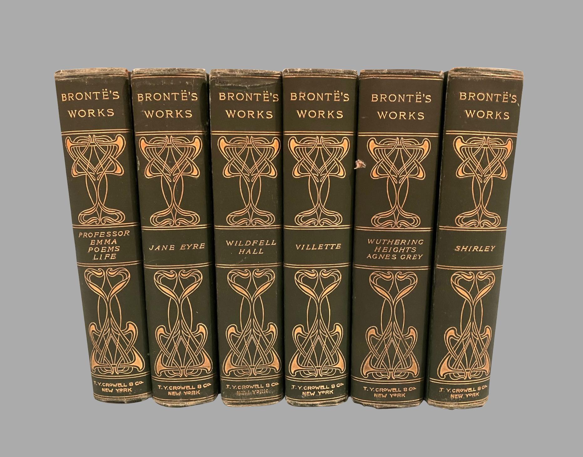 The Complete Works of Charlotte Bronte and Her Sisters with illustrations from photographs. Published by Thomas Y. Crowell and Company, circa 1900-1910. Includes Wuthering Heights by Emily Bronte, Agnes Grey by Anne Bronte Poems by Charlotte Bronte