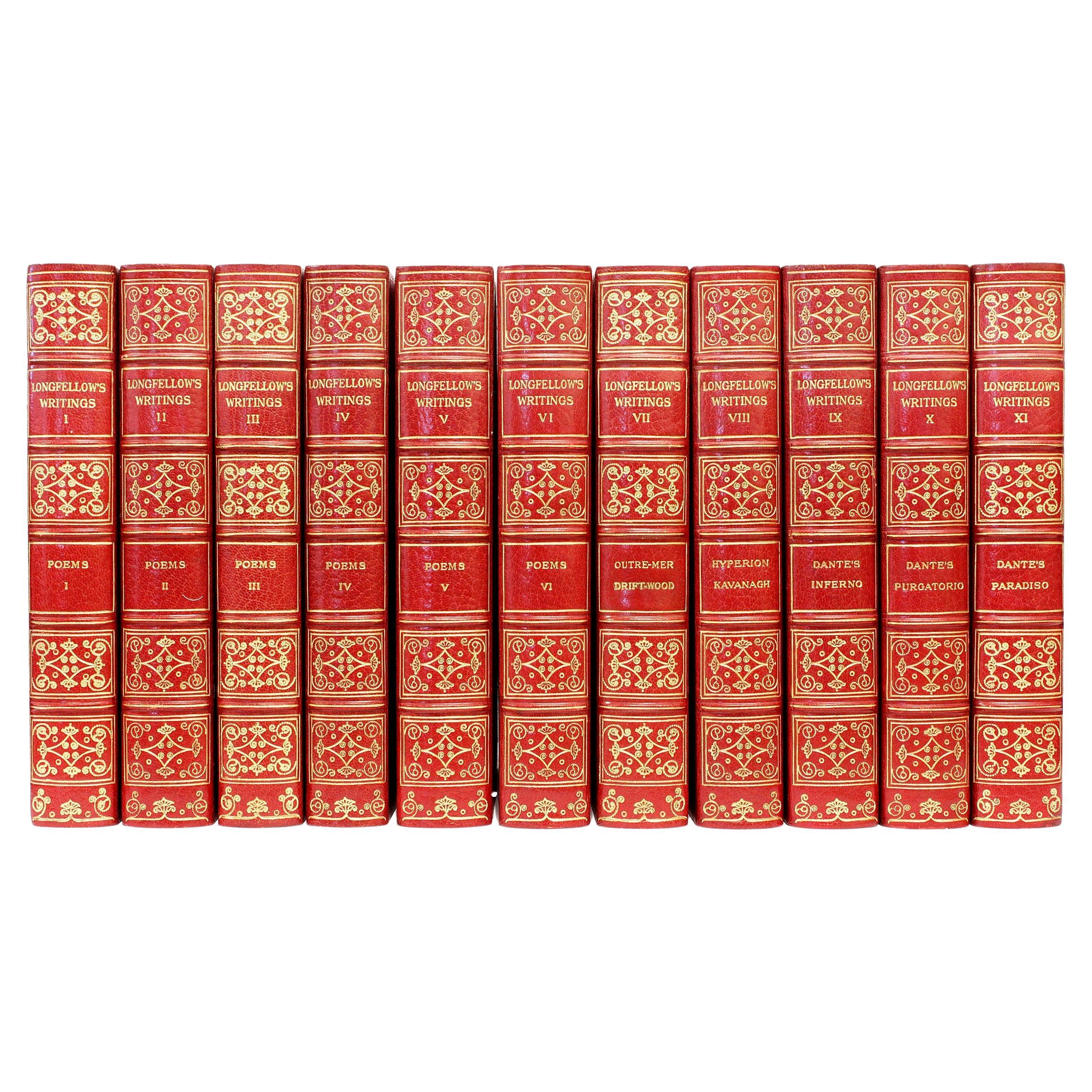 The Complete Works Of Henry Wadsworth Longfellow. 12 vols. WITH A SIGNED CHECK