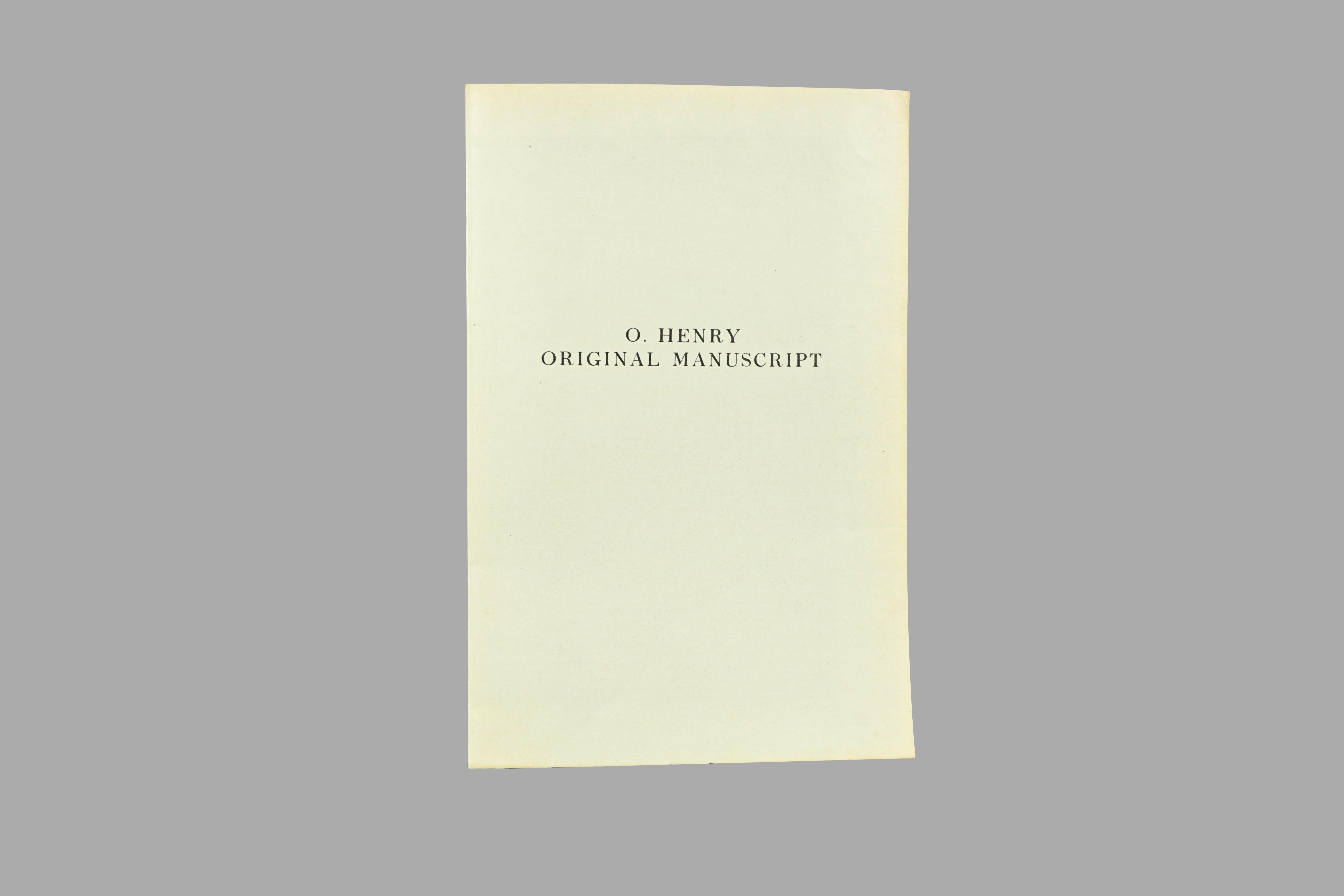20th Century The Complete Works of O. Henry, Manuscript Edition Limited to 125 Copies For Sale