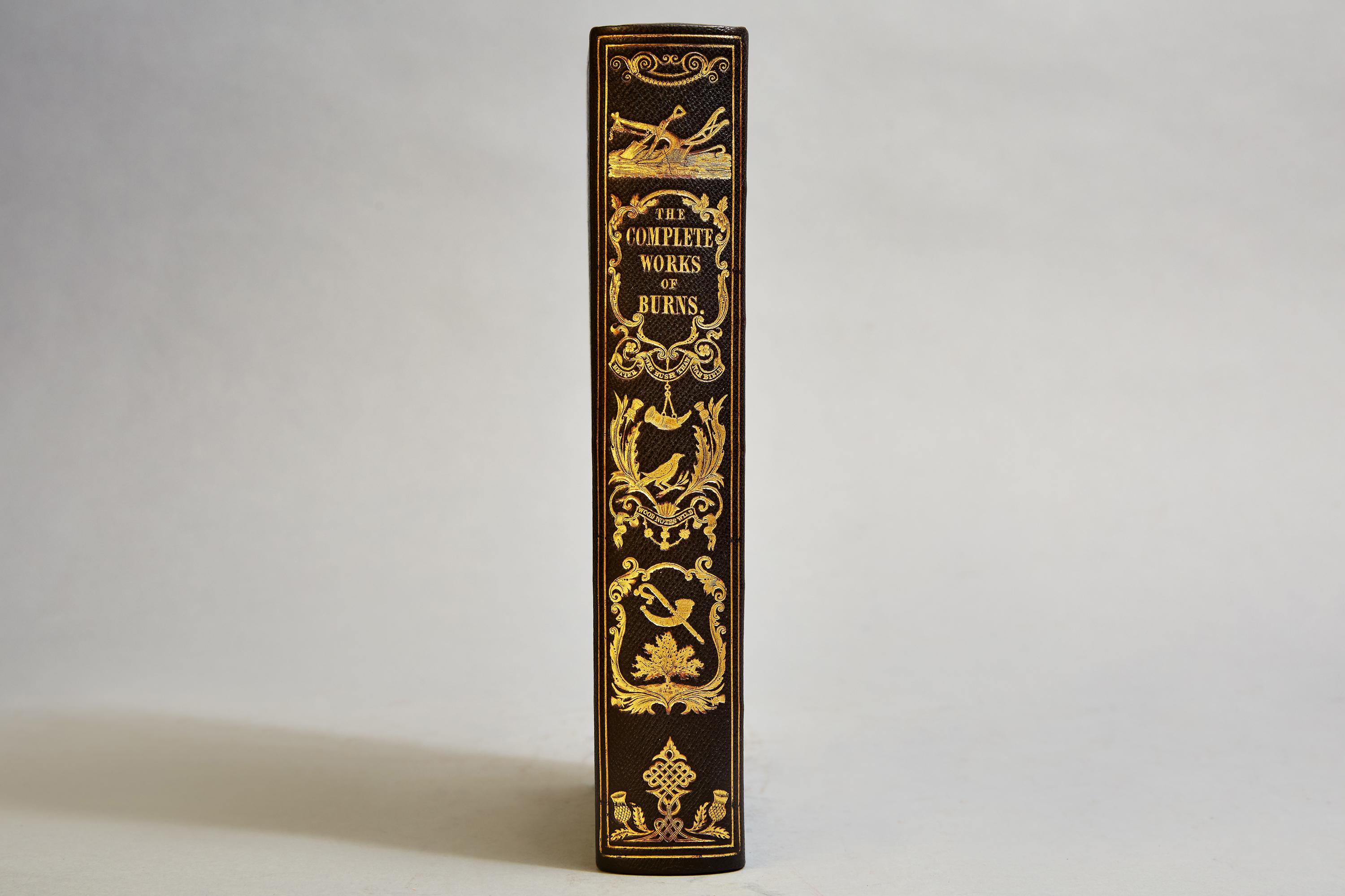 The Complete Works of Robert Burns. Containing his poems, songs, and correspondence

Binding is in fine condition, minor foxing to the plates, else a clean, tight copy.

Robert Burns (1750-1796), also known familiarly as Rabbie Burns, the