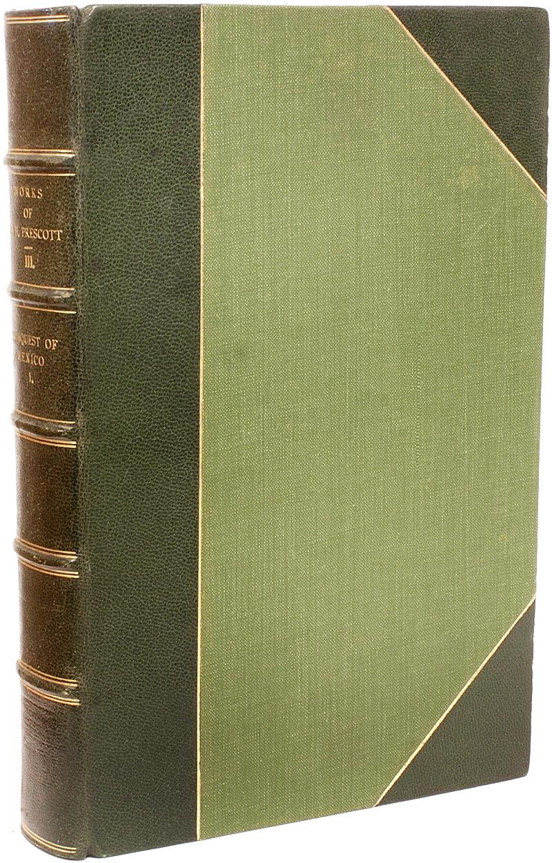 AUTEUR : PRESCOTT, William Hickling. 

TITRE : Les œuvres complètes de William H. Prescott.

ÉDITEUR : Londres : George Routledge & Sons, Ltd, n.d., (1900).

DESCRIPTION : 12 volumes, 8-15/16