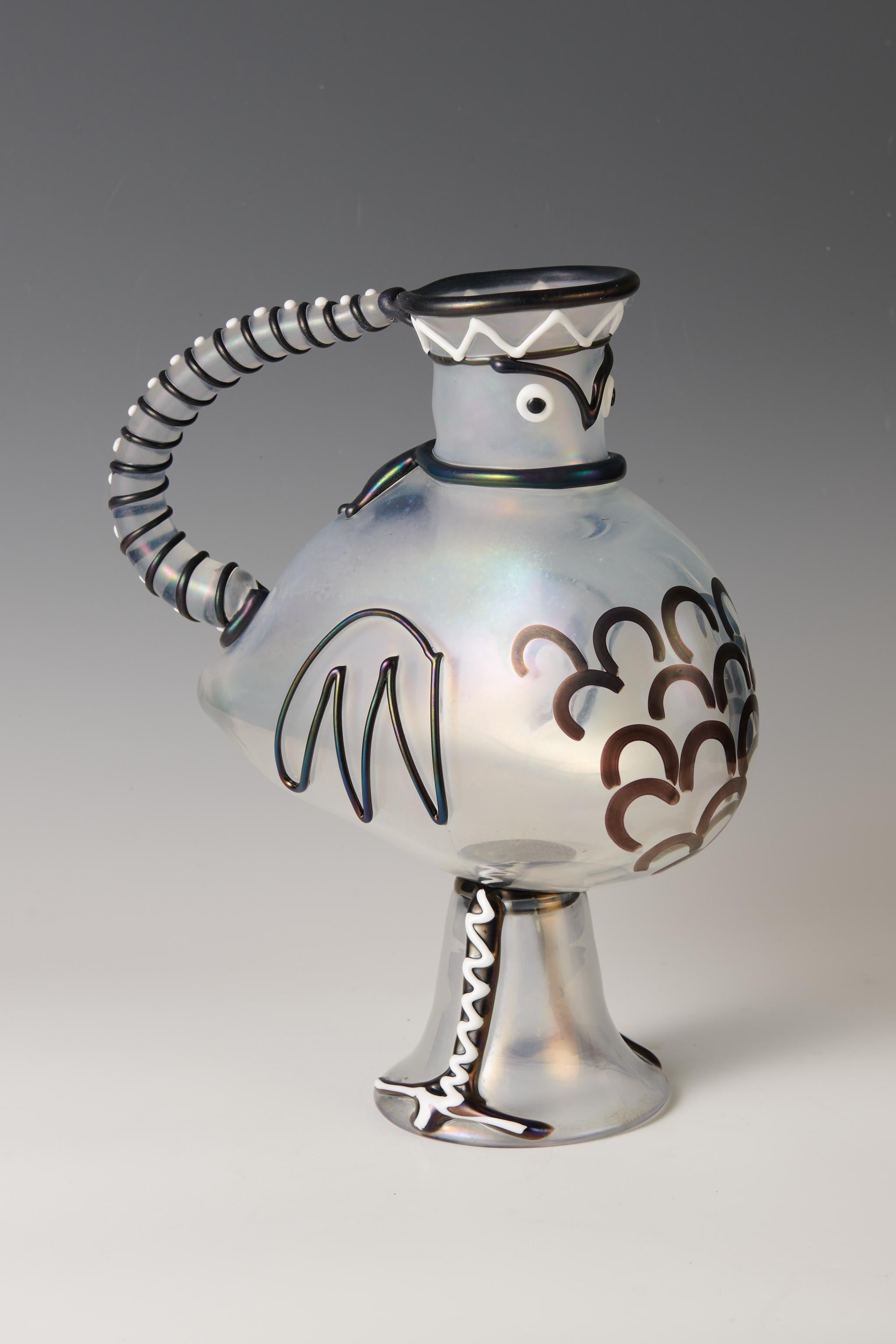 Hand-Crafted The Condor vase  produced by Egido Constantini for Fucina degli Angeli in 1954 For Sale