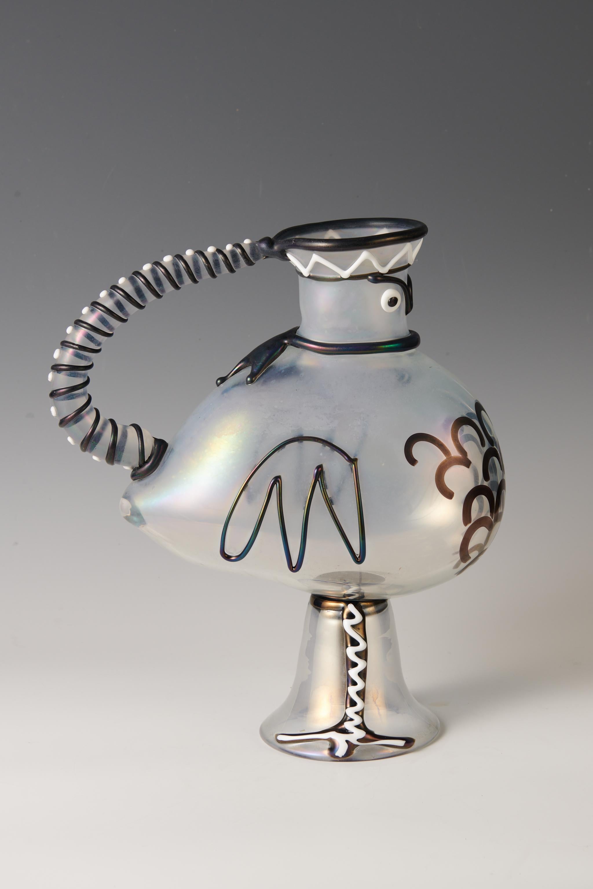 The Condor vase  produced by Egido Constantini for Fucina degli Angeli in 1954 In Good Condition For Sale In Zurich, CH