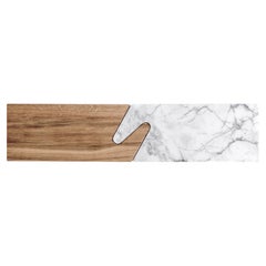 Large Handcrafted Serving Boards, Baker Street Boys, White Italian Marble & Oak