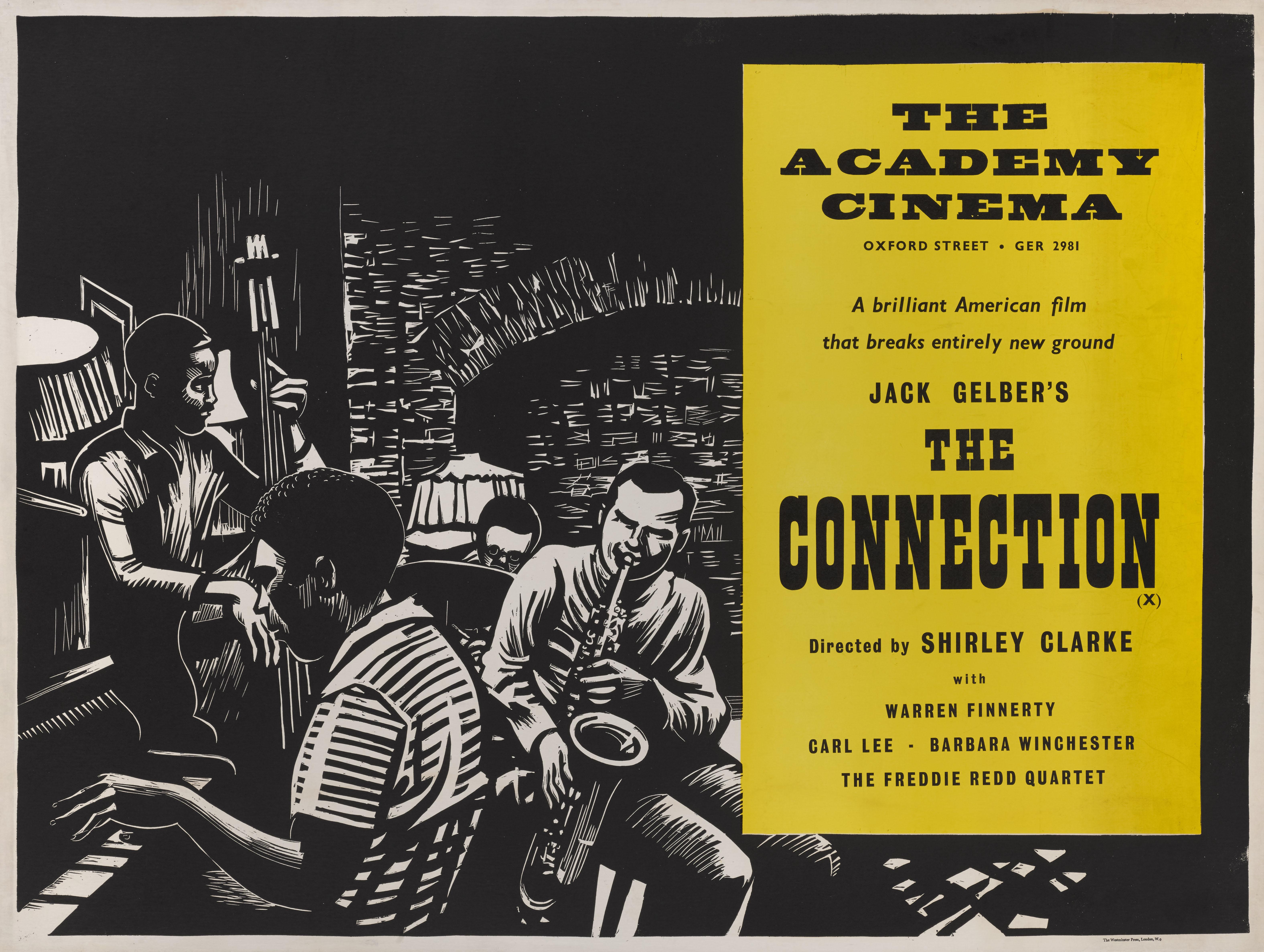 Originales britisches Filmplakat für das Drama von Shirley Clarke aus dem Jahr 1961 mit William Redfield, Warren Finnerty und Garry Gooddrow in den Hauptrollen. Das Kunstwerk auf diesem Plakat stammt von Peter Strausfeld (1910-1980), der in