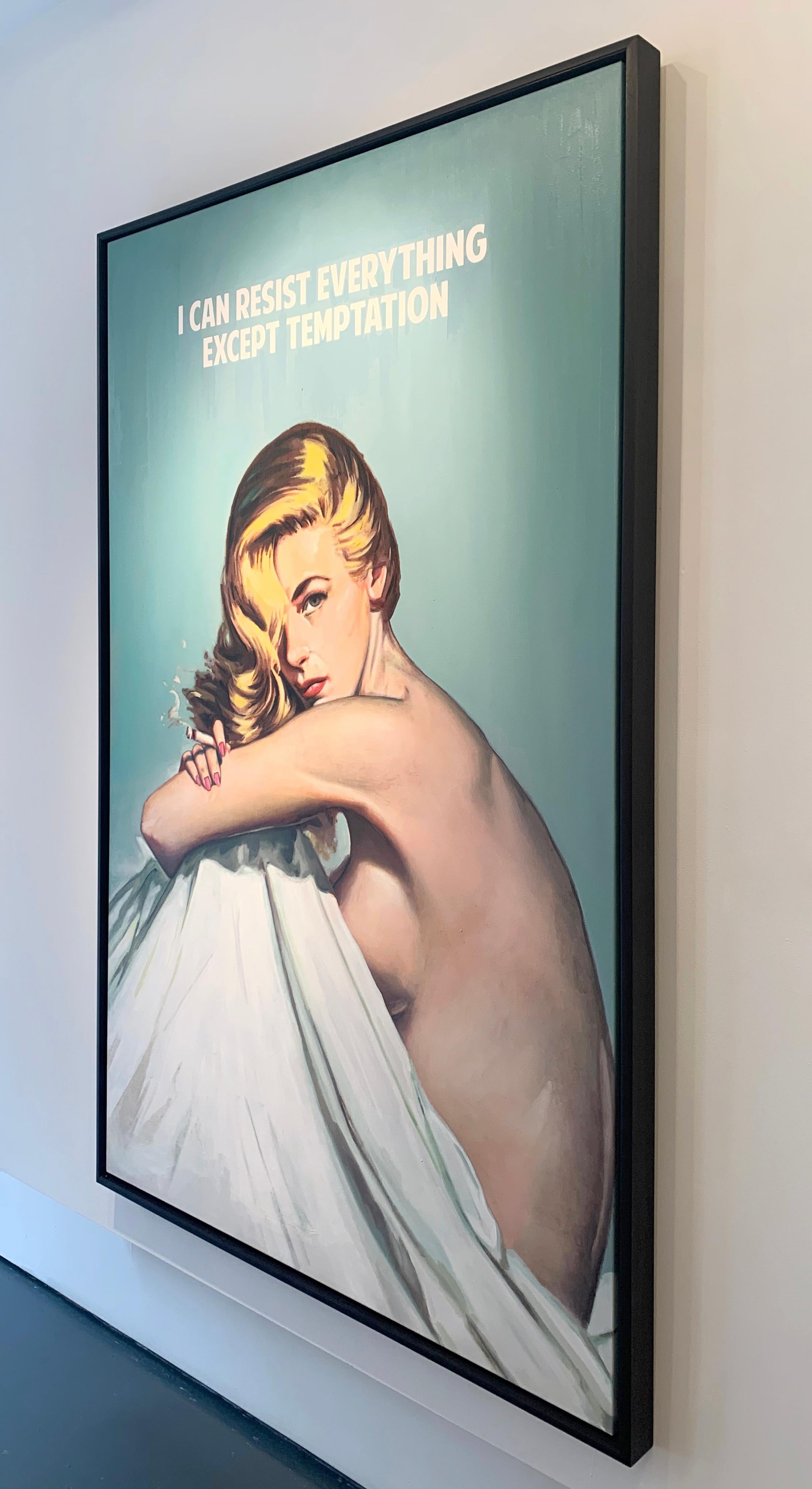 Posso resistere a tutto tranne che alle tentazioni - Figurative Painting Grigio di The Connor Brothers 
