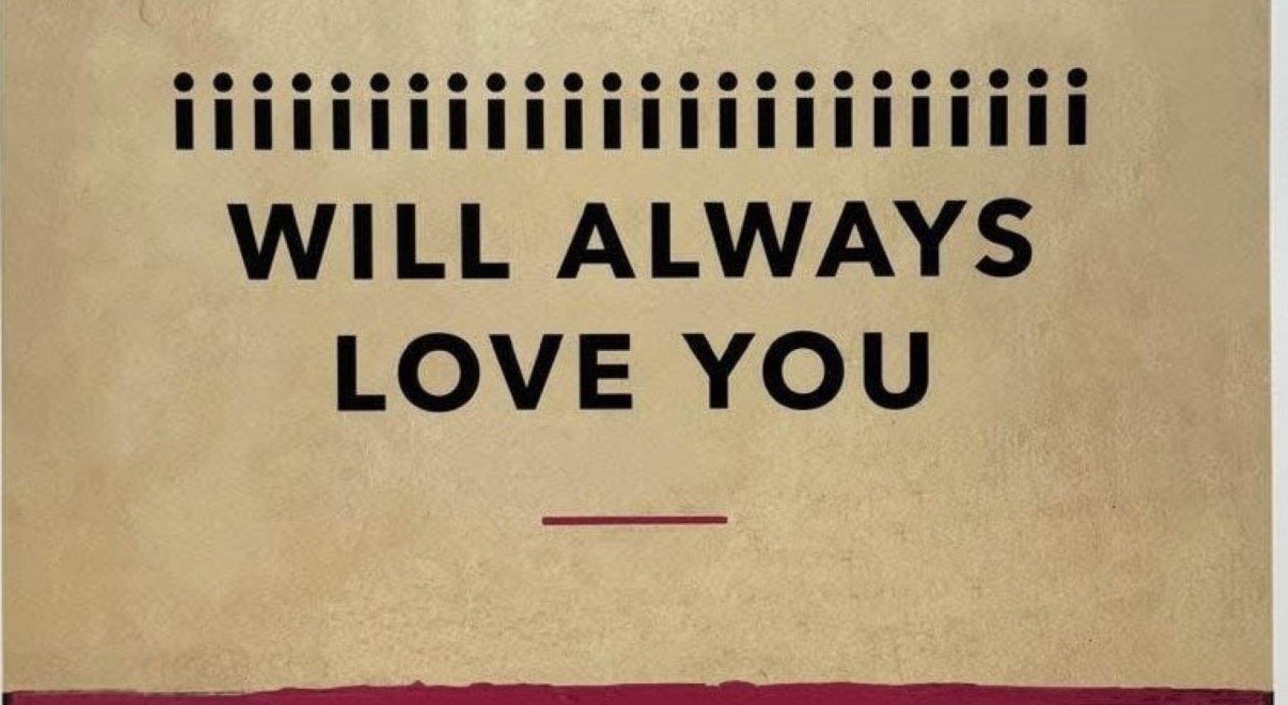 IIIII Will Always Love You By The Connor Brother - Beige Figurative Print by The Connor Brothers 