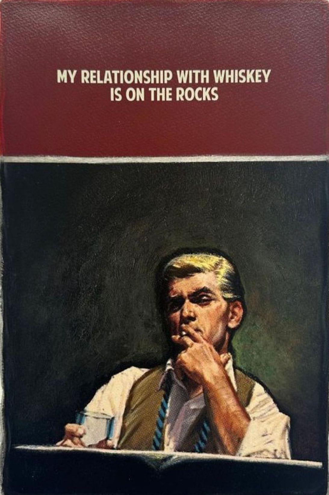 My Relationship with Whiskey Is On The Rocks - Contemporary Print by The Connor Brothers 