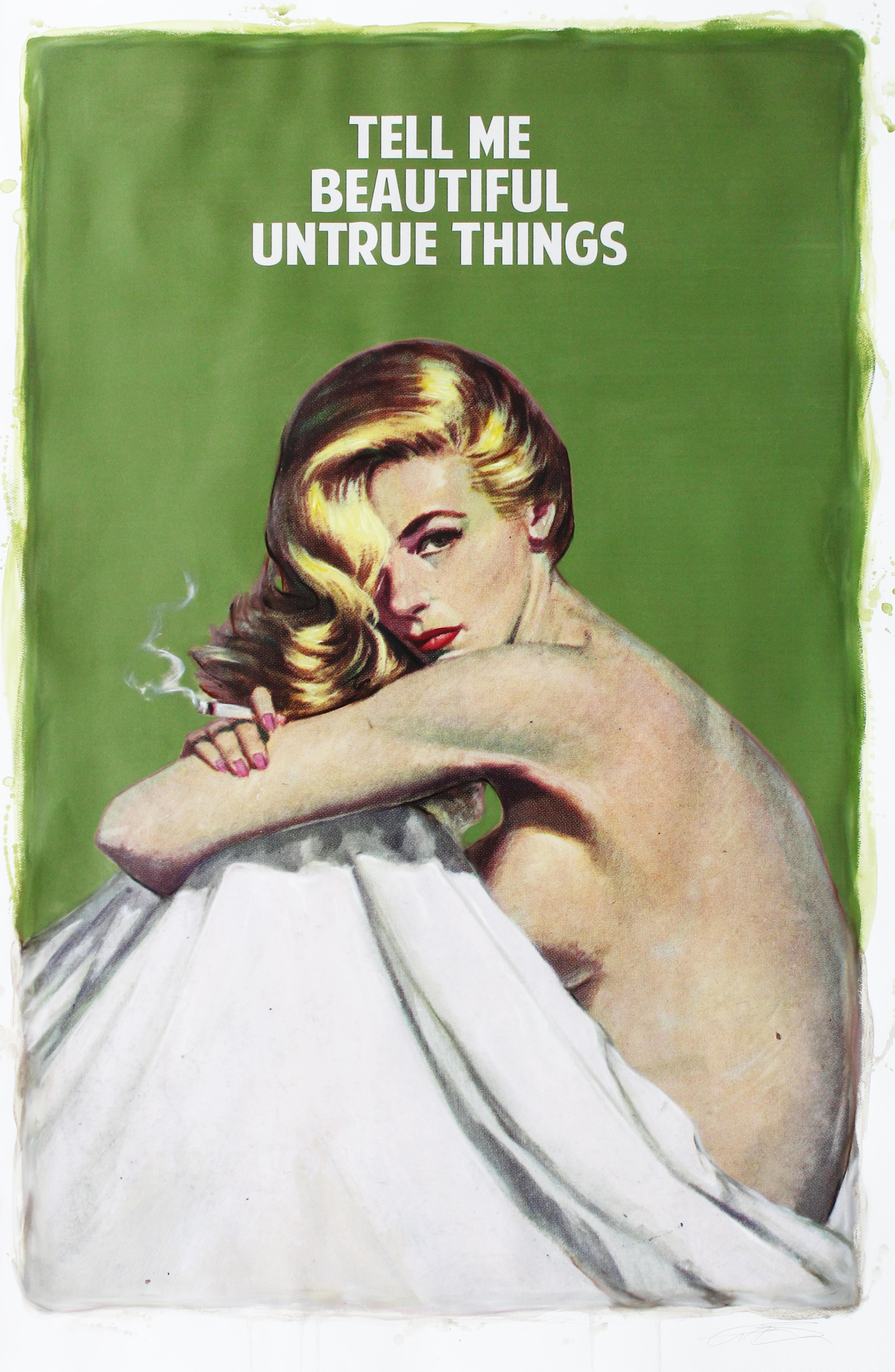Tell Me Beautiful Untrue Things (Green)  - Print by The Connor Brothers 