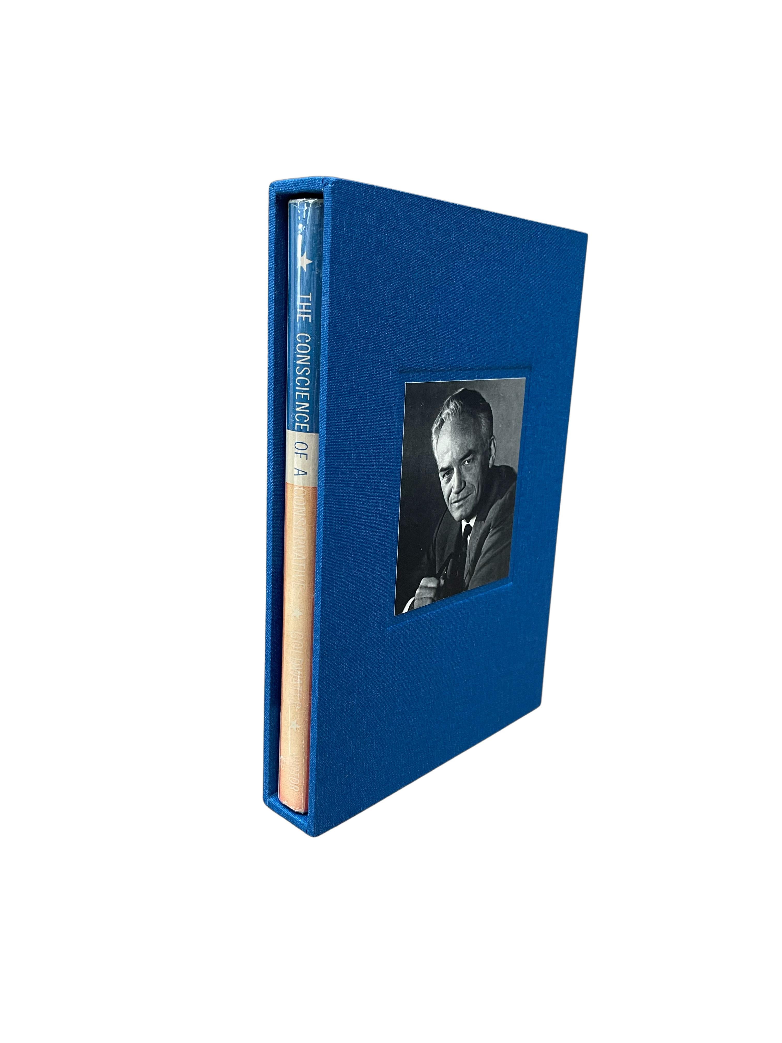 Goldwater, Barry. The Conscience of a Conservative. Shepherdsville: Victor Publishing Co.,1960. Stated second printing. Octavo. In publisher’s original blue hardcover boards and original dust jacket. With new archival cloth slipcase. 

Presented
