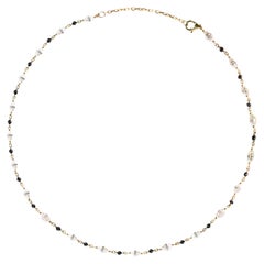 Vintage The Constellation Marquise and Black Sapphire Choker, 10kt Yellow Gold