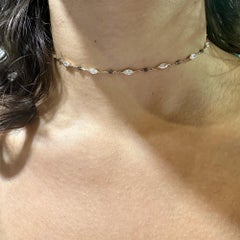 The Constellation Marquise and Black Sapphire Choker, 18kt Yellow Gold