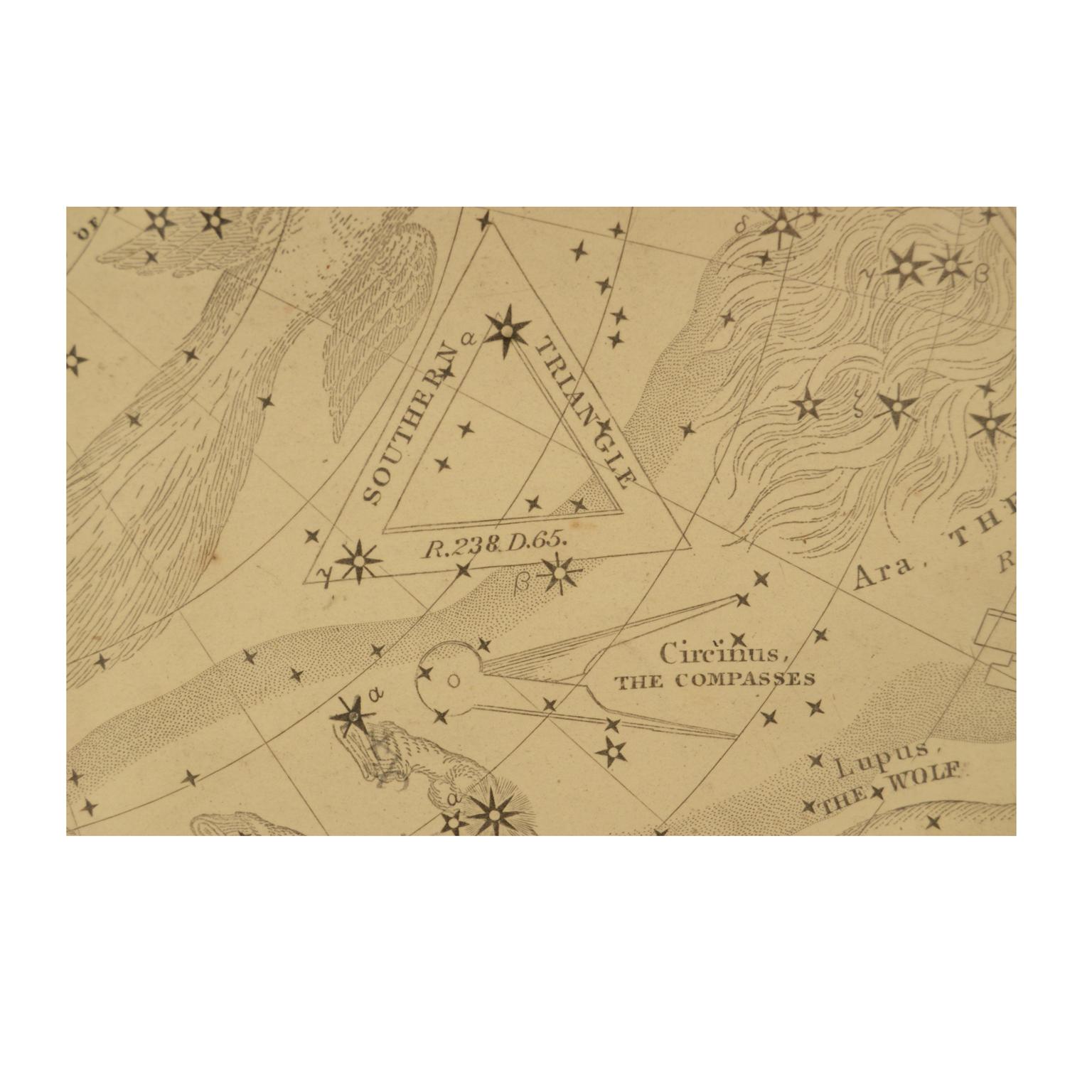 1856s The Constellations Map for Each Month in the Year by FJ Huntington N.Y. 10