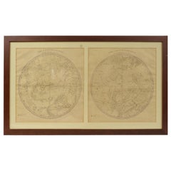 1856 « The Constellations Map for Each Month in the Year » (La carte des constellations de chaque mois de l'année par FJ Huntington New York)