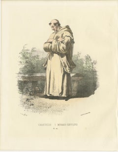 The Contemplative Silence: Chartreux Monk in Reverie, Plate 46, 1862