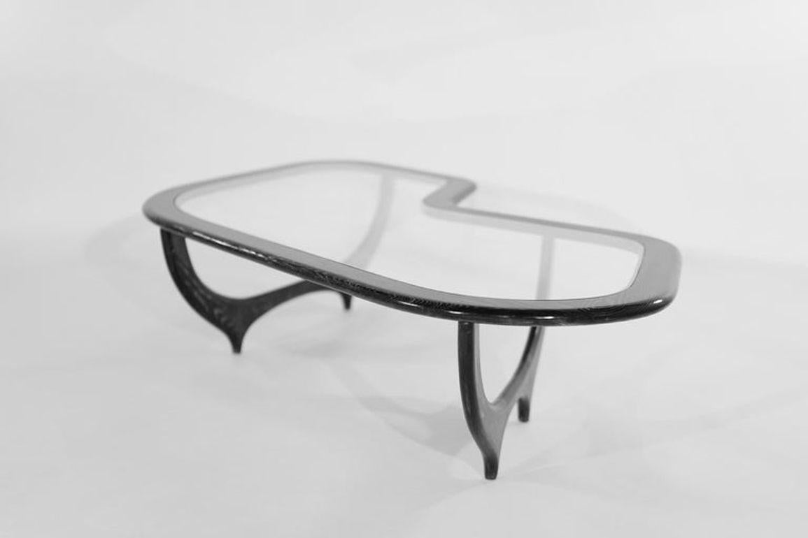 Contour Coffee Table in Black Ceruse by Stamford Modern In New Condition For Sale In Westport, CT
