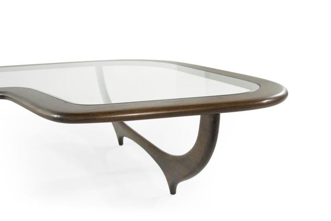 Mid-Century Modern Contour Coffee Table in Special Walnut by Stamford Modern For Sale