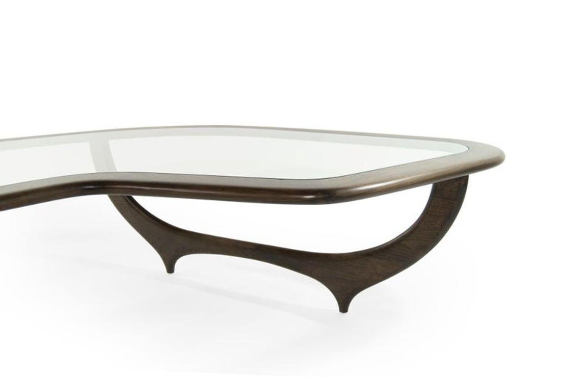 American Contour Coffee Table in Special Walnut by Stamford Modern For Sale