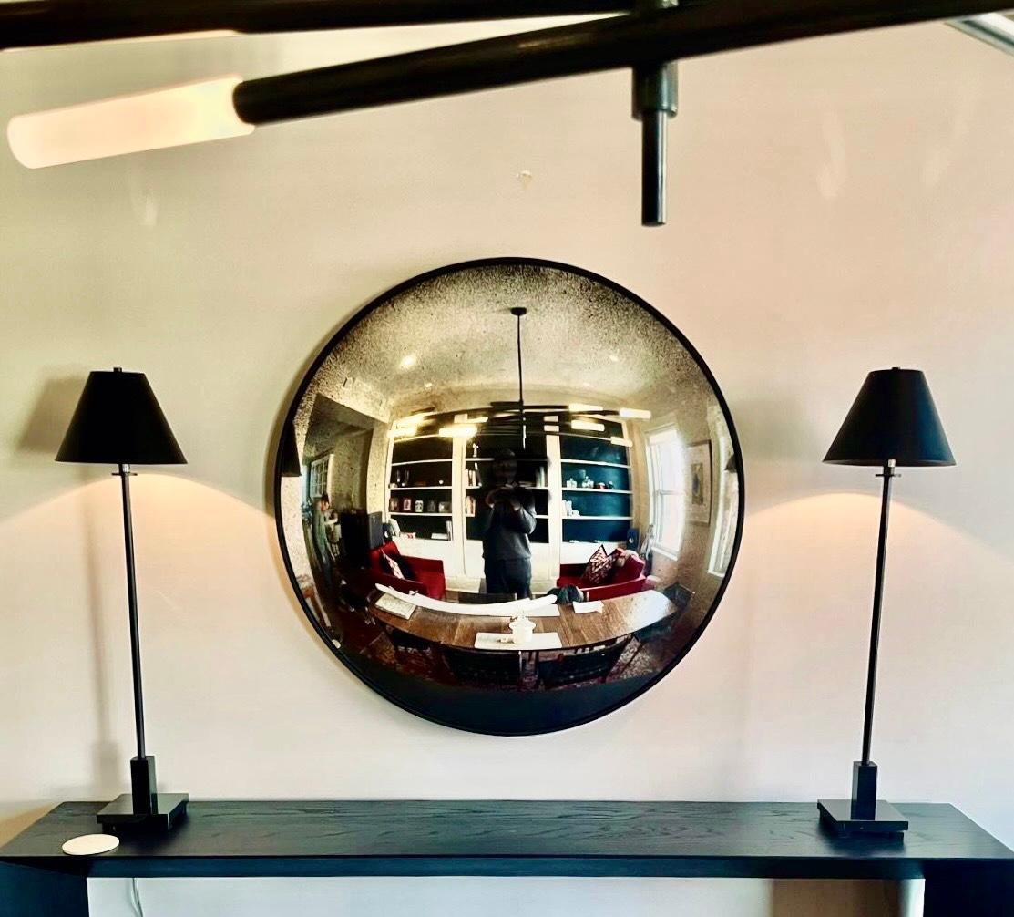 The Ferrara Carbonne is a highly decorative convex wall mirror that creates a focal point and adds elegance to any room. 

The mirror itself is silvered using traditional methods and fabricated from 6mm low iron glass with a curvature of 7 cms.