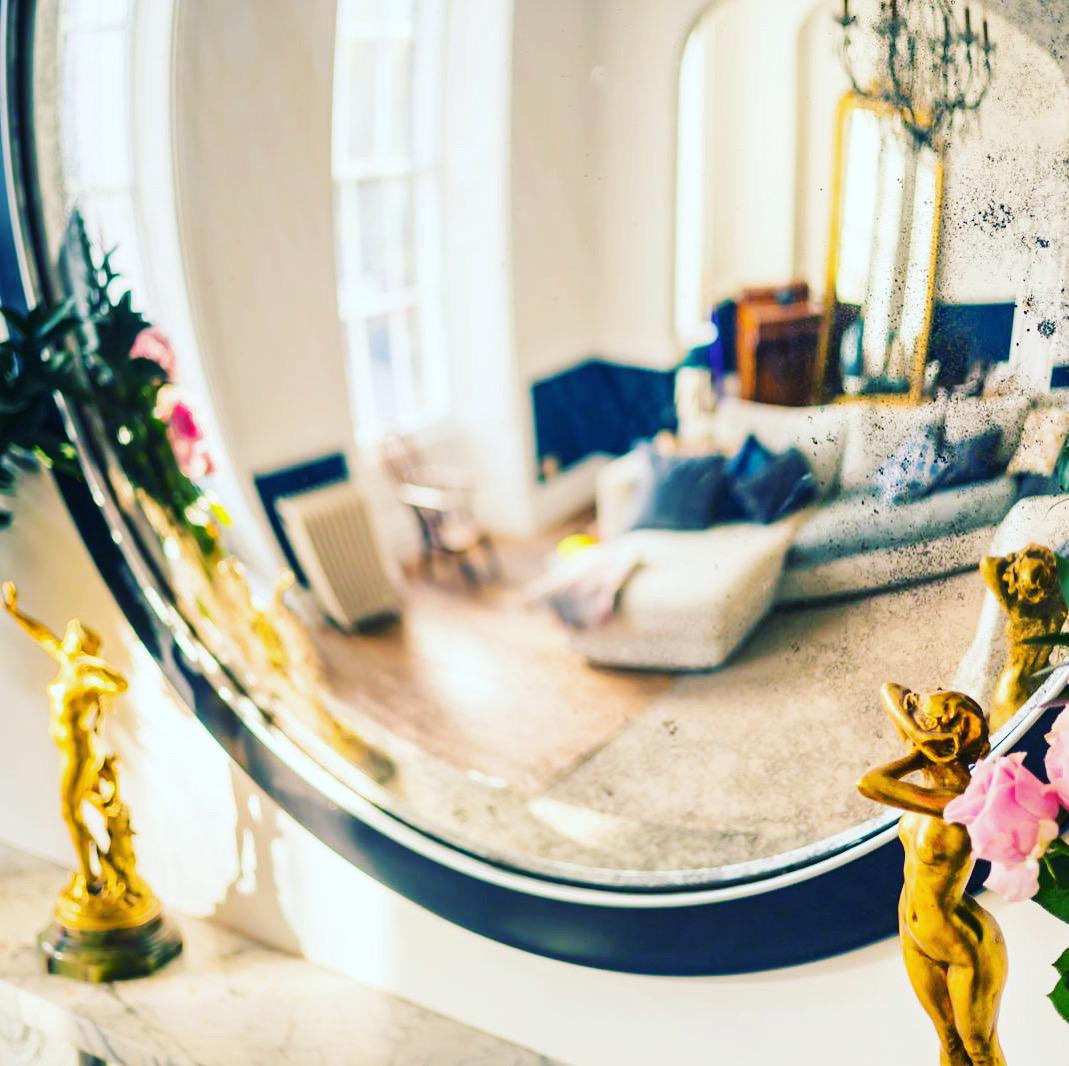 Contemporary The Convex Mirror Company - Ferrara Nero Convex Mirror 120cm/ 47