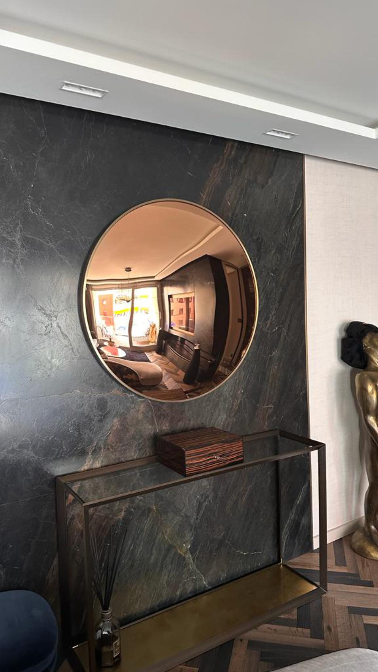 British The Convex Mirror Company - Framed Rose Gold Convex Mirror 150 cm/ 59