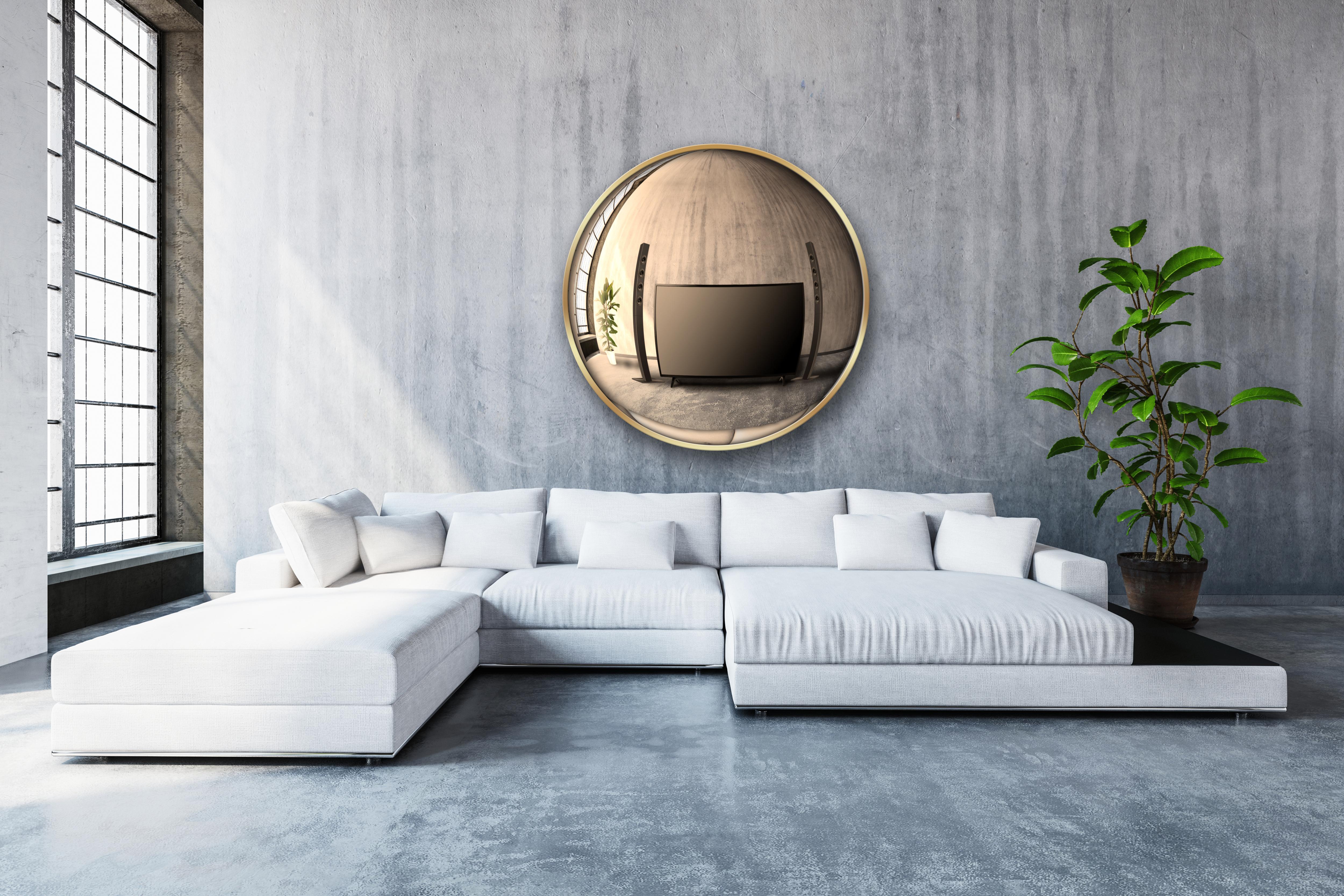 The Convex Mirror Company - Framed Rose Gold Convex Mirror 150 cm/ 59