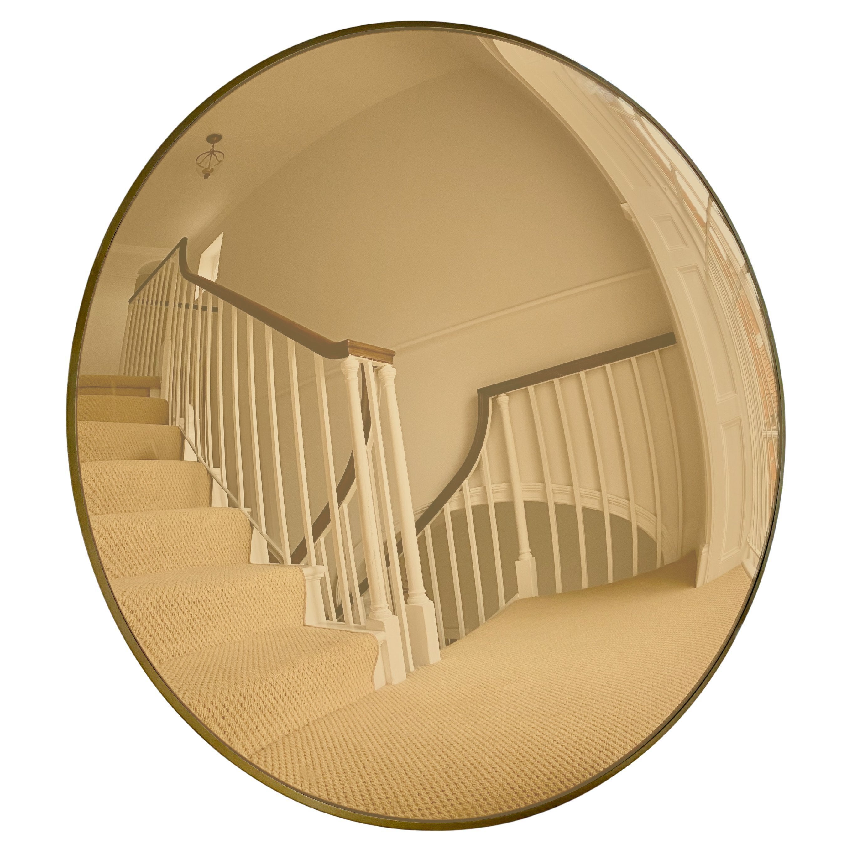 The Convex Mirror Company - Framed Rose Gold Convex Mirror 150 cm/ 59" Diameter For Sale