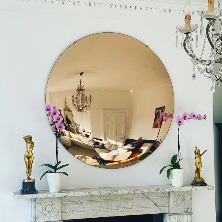 Chende Large Gold Mirrors For Decor, 44'' Round Wall