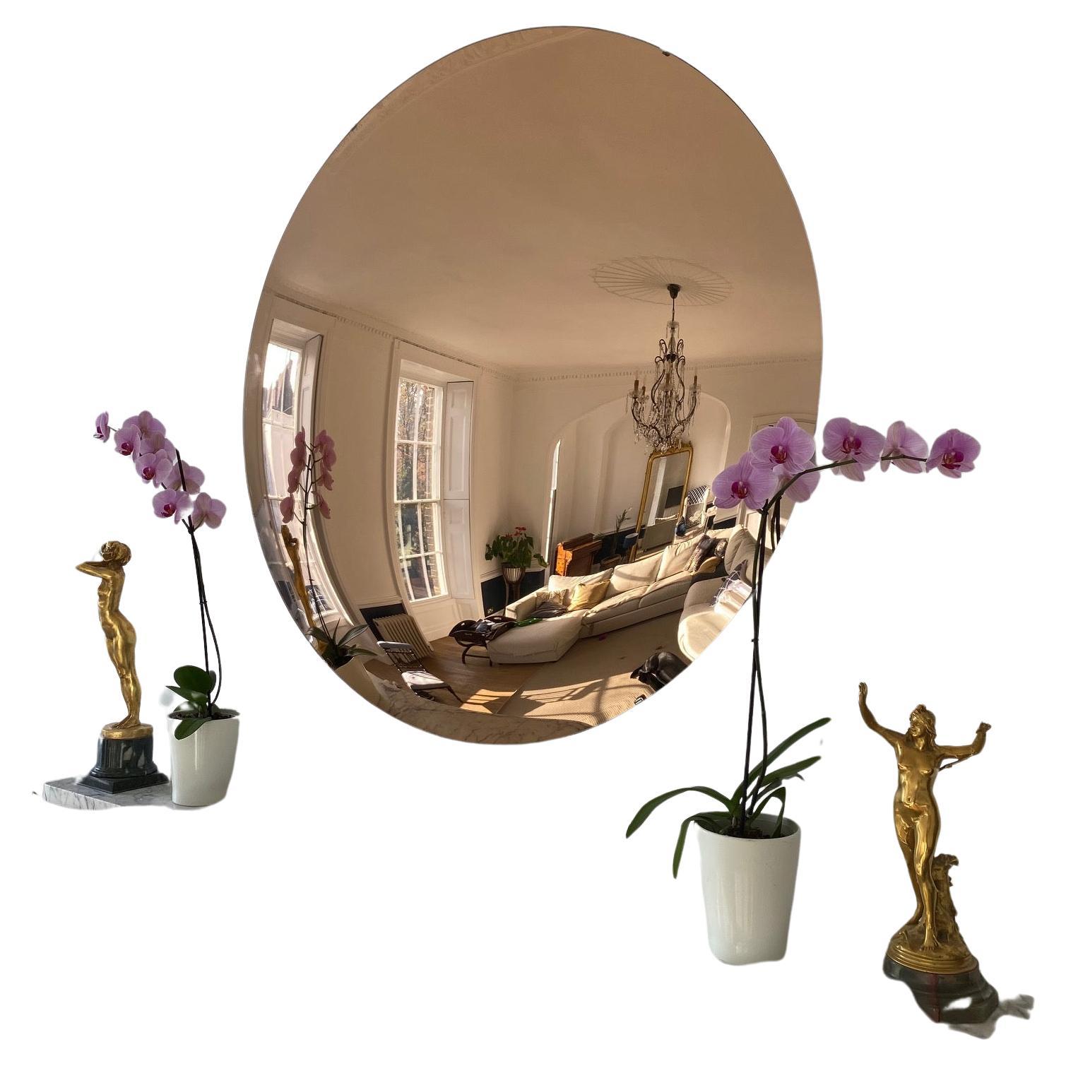 The Ravello 120 cm rose gold glass convex wall mirror is fabricated from 6mm low iron glass for extra clarity. 

The mirror is 120 cms in diameter and held in position with four matching wall fixings. The projection of the mirror is 8 cms.

We also