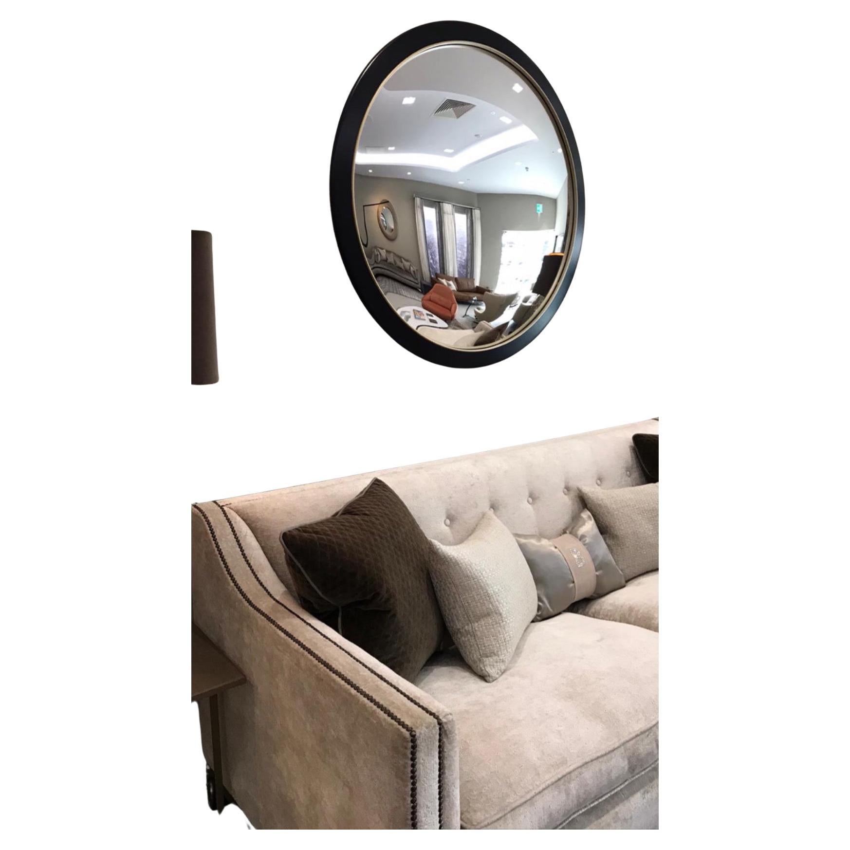 The Stilo Nero is a highly decorative convex wall mirror that creates a focal point and adds elegance to any room. The mirror itself is silvered using traditional methods and fabricated from 6mm low iron glass with a curvature of 7 cms. The overall