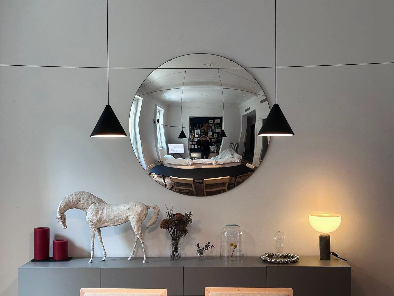 The Convex Mirror Company - Stilo Silver Convex Mirror 120 cm/ 47" Diameter