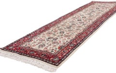 The Corridor of Grace: Vintage Chinese Tabriz Runner with Mina Khani Elegance