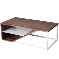 The Cortado, Modern Walnut and Powder Coated Steel Coffee Table