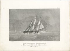 The Corvette Astrolabe in Peril at the Rocks near Legh Island (New Ireland) 1836
