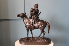 "The cossack's kiss" bronze sculpture signed LANCERAY