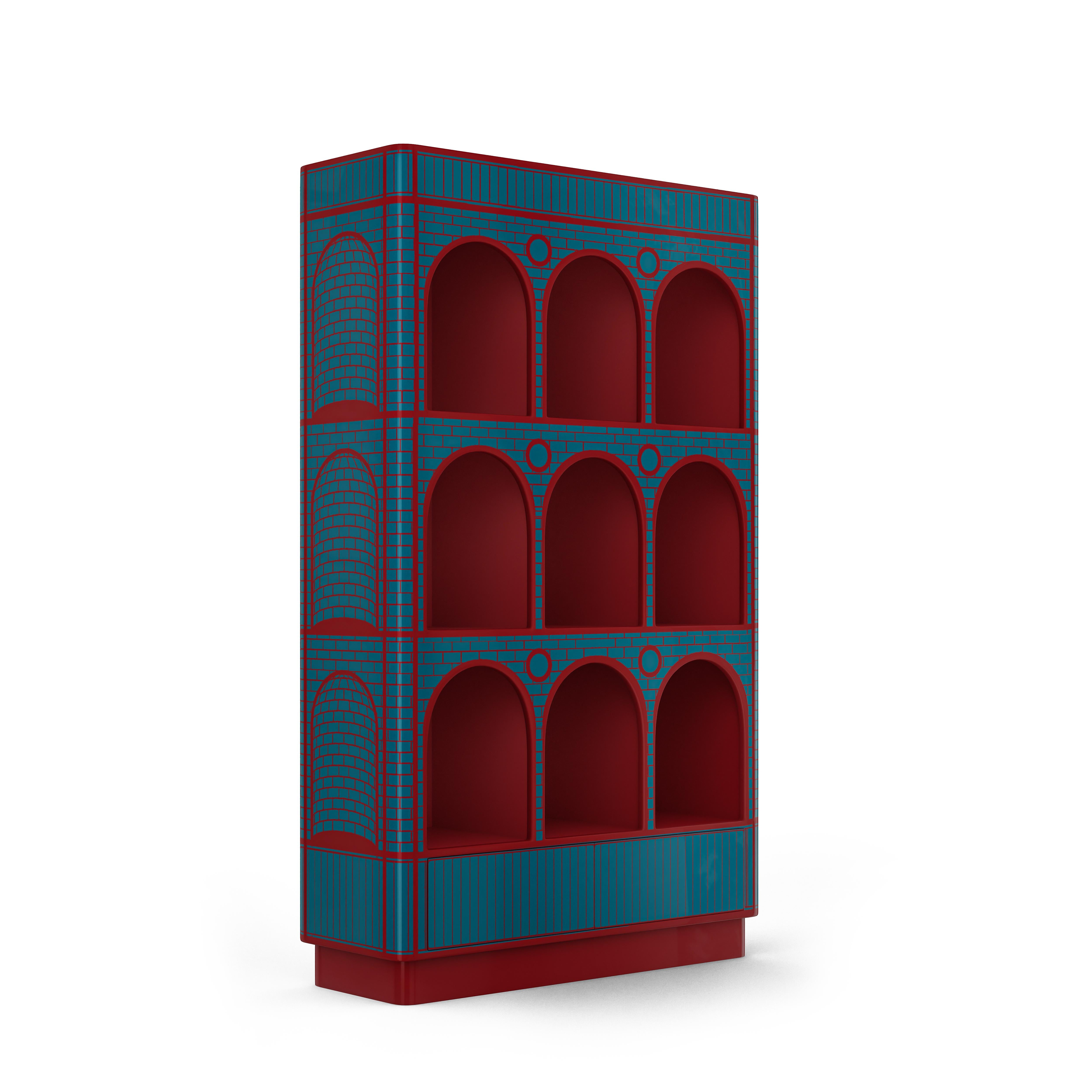 Le meuble vitrine Count berry bleu et rouge de Matteo Cibic est un grand meuble de présentation ou de bibliothèque impressionnant.

Comme son nom l'indique, la collection de gelato Scarlet Splendour vous apporte une familiarité réconfortante et