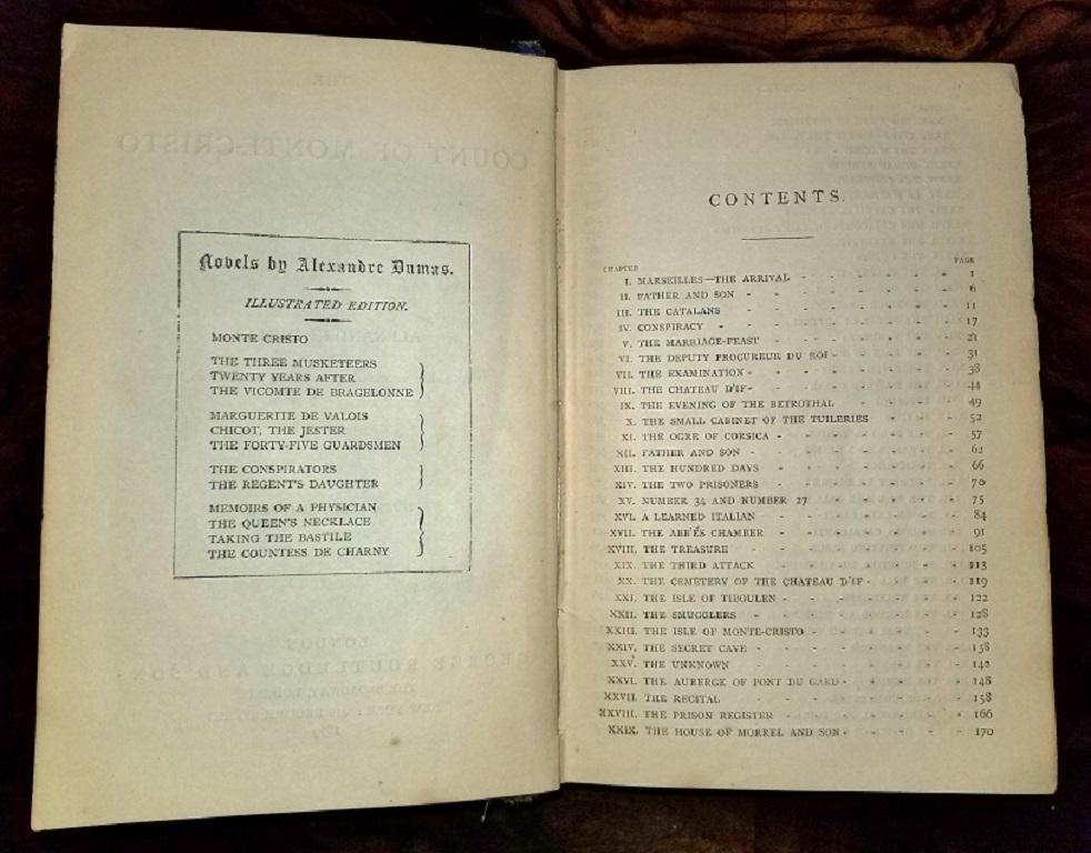 High Victorian The Count of Monte Cristo by Dumas, 1879