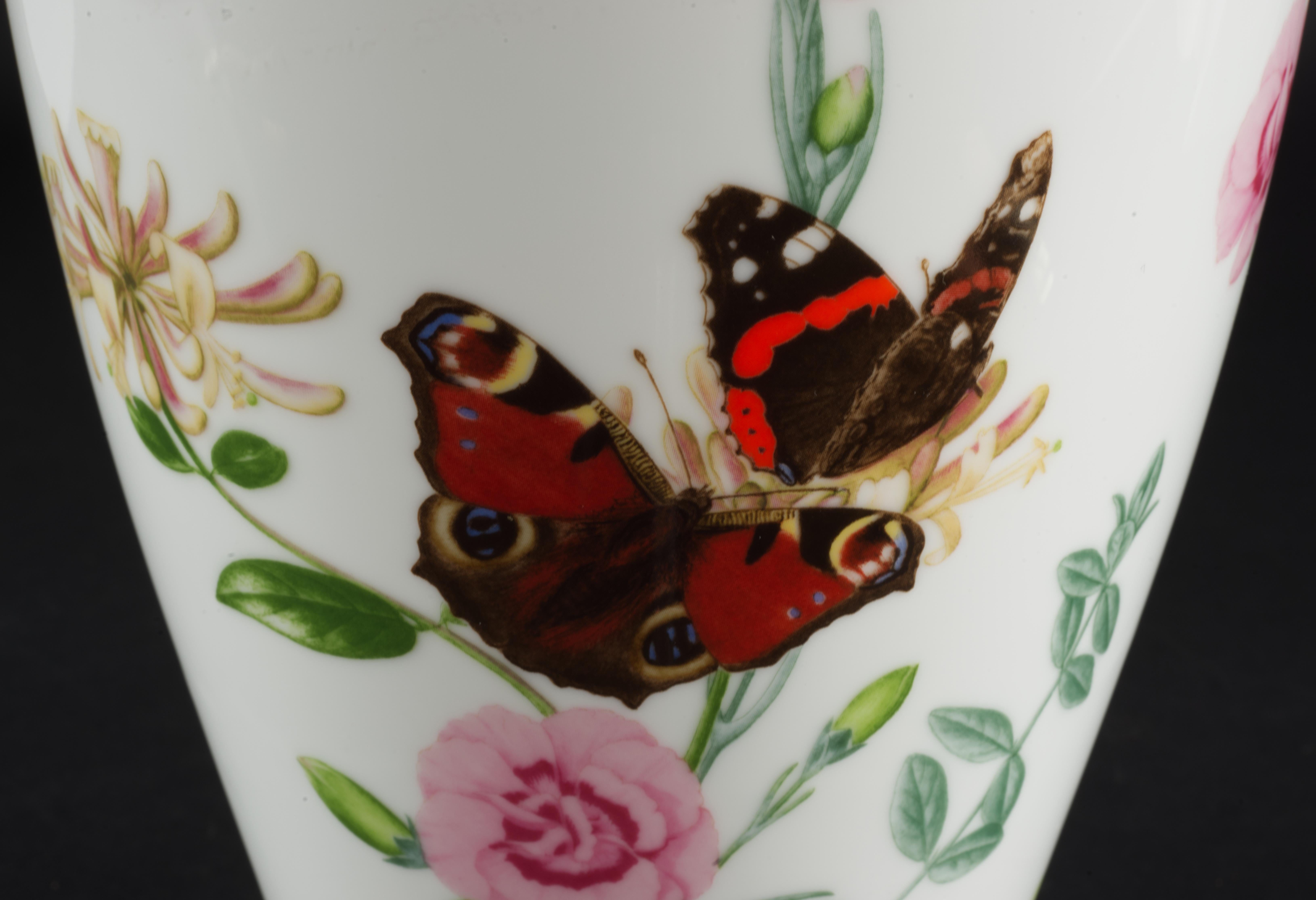 The Country Garden Butterfly Vase John Wilkinson for Franklin Porcelain 1