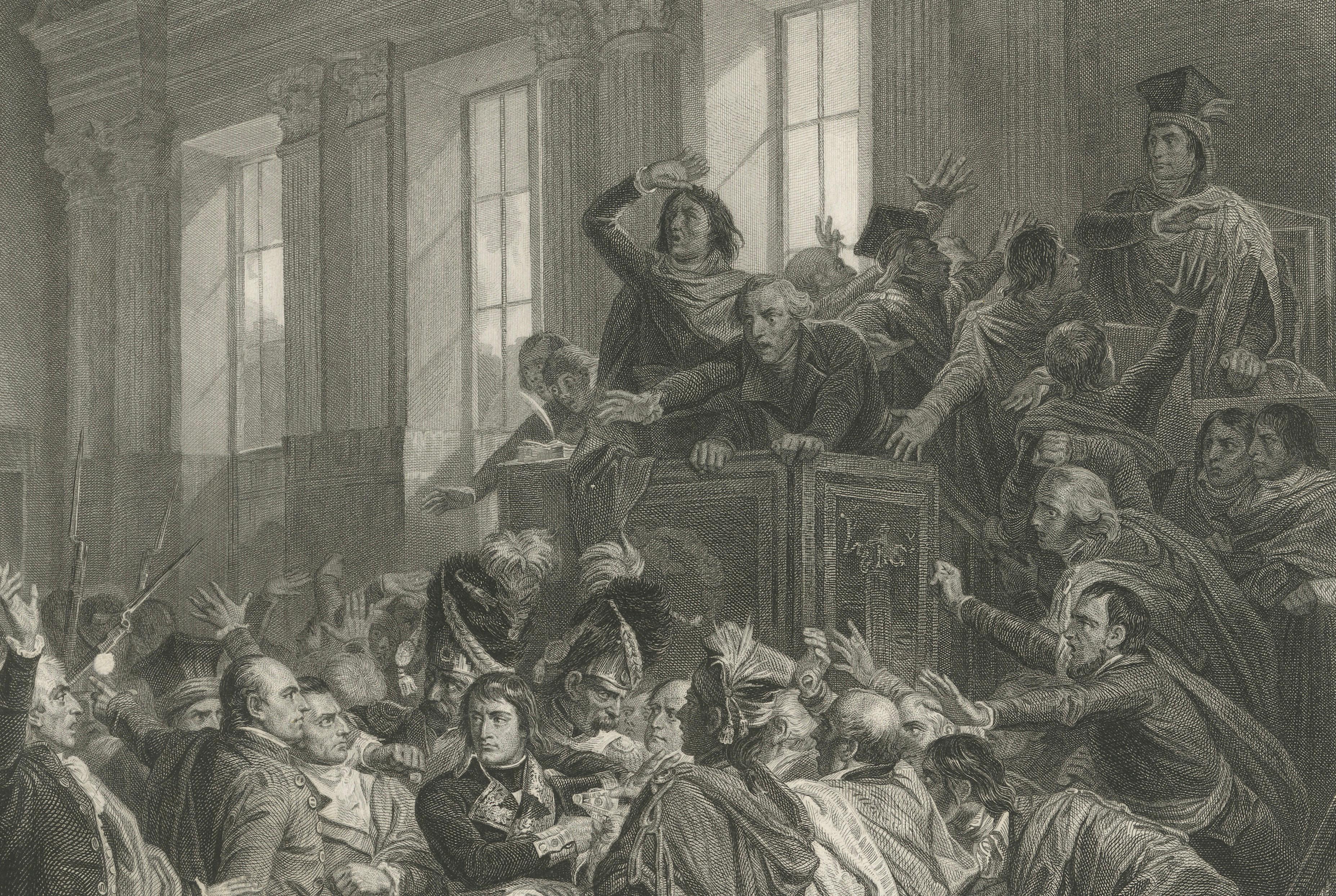 The Coup of 18 Brumaire – Napoleon Seizes Power, French History Engraving c.1840