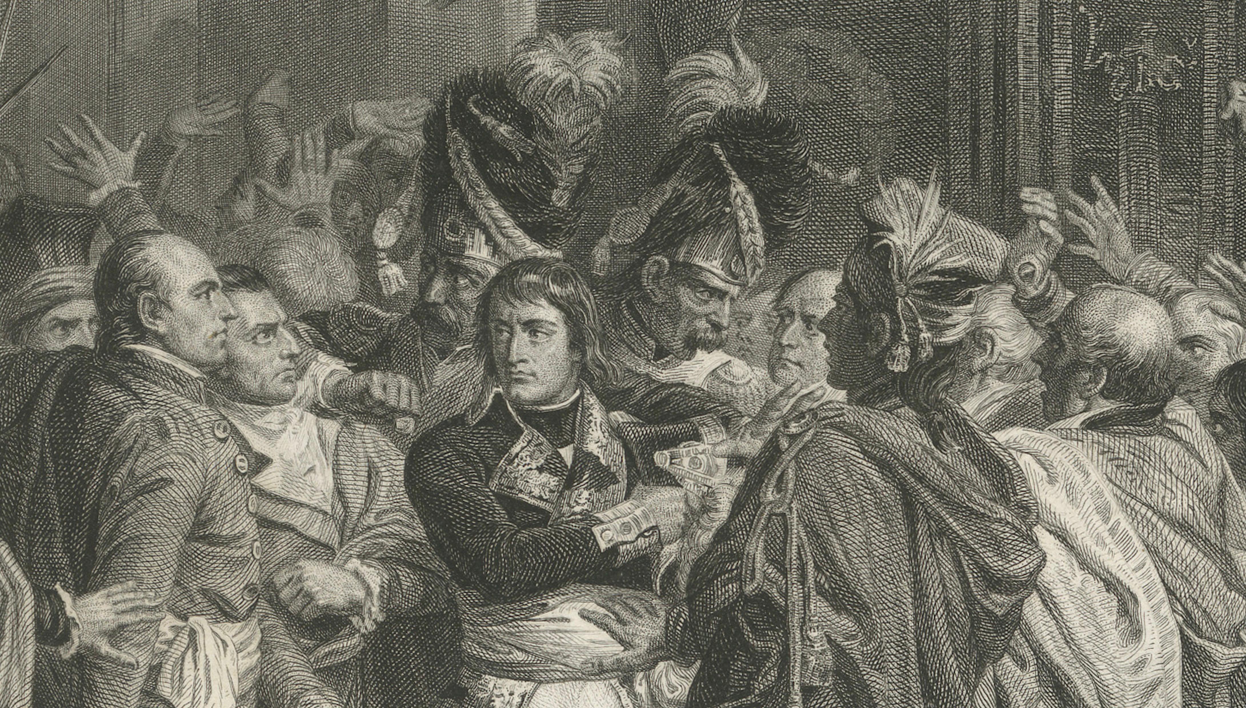 The Coup of 18 Brumaire – Napoleon Seizes Power, French History Engraving c.1840