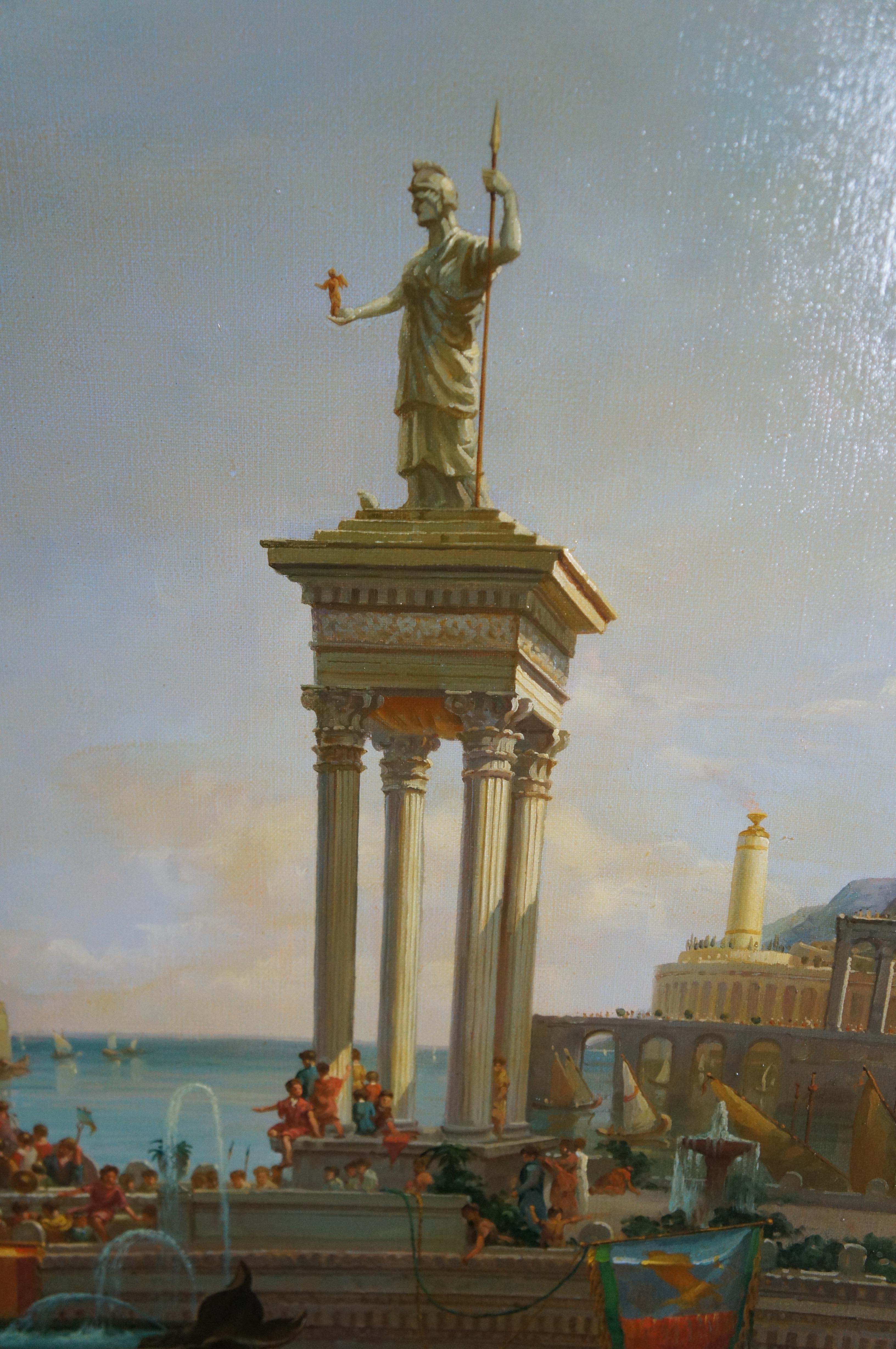 XX secolo Il corso dell'impero Il compimento dell'impero Pittura a olio con cornice Thomas Cole in vendita