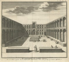 The Courtyard of the Caravansery in Kashan 'Isphahan Province in Iran', 1732