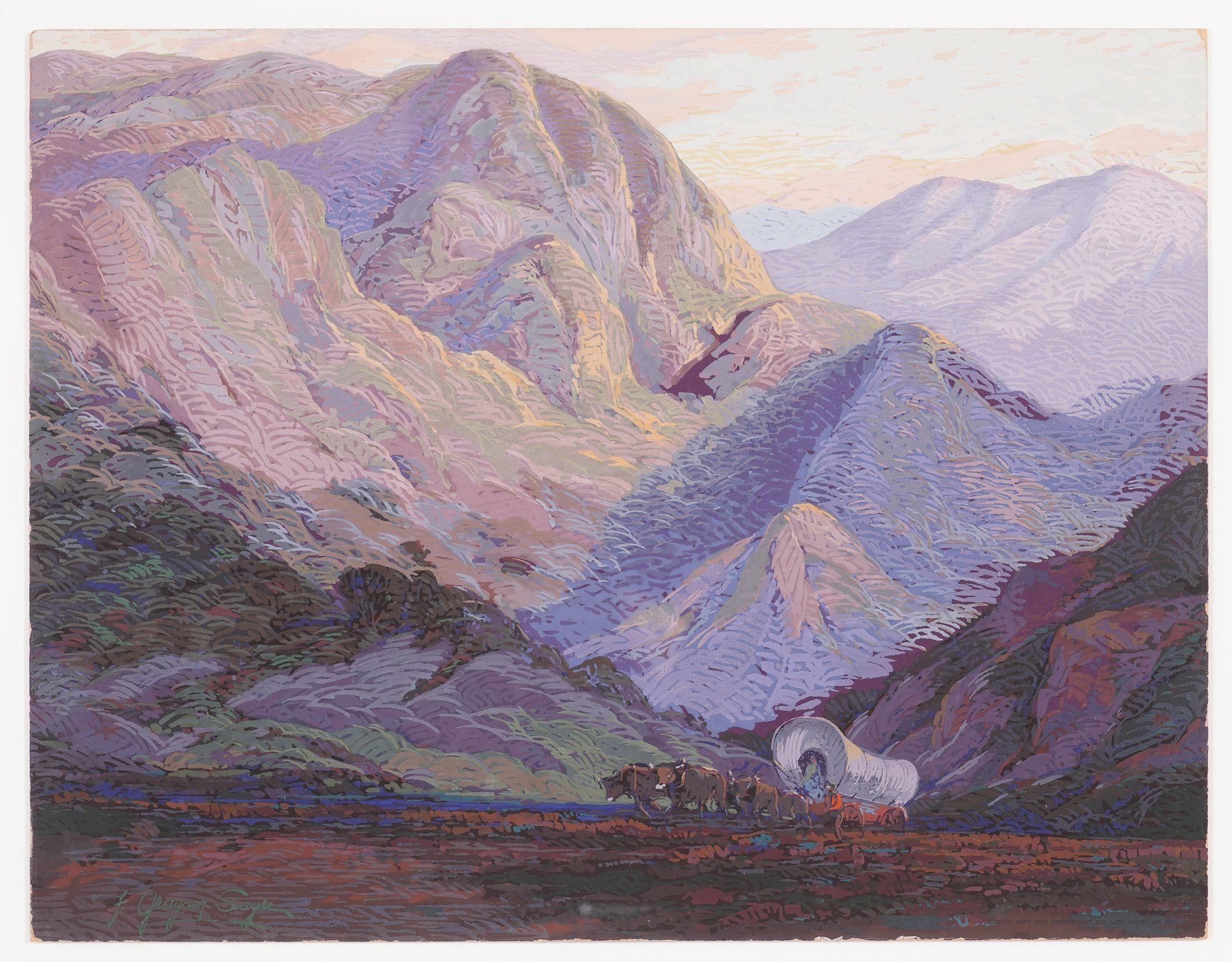 Amerikanische impressionistische Westernlandschaft mit dem Titel: 