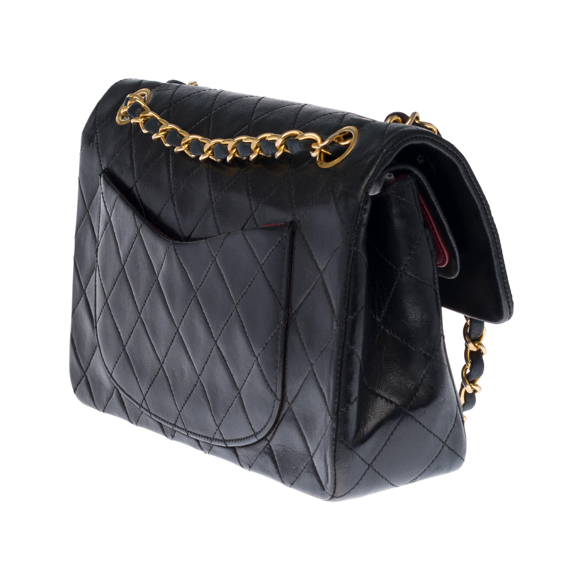 Black The Coveted Chanel Timeless 23cm Shoulder bag in black quilted lambskin and GHW