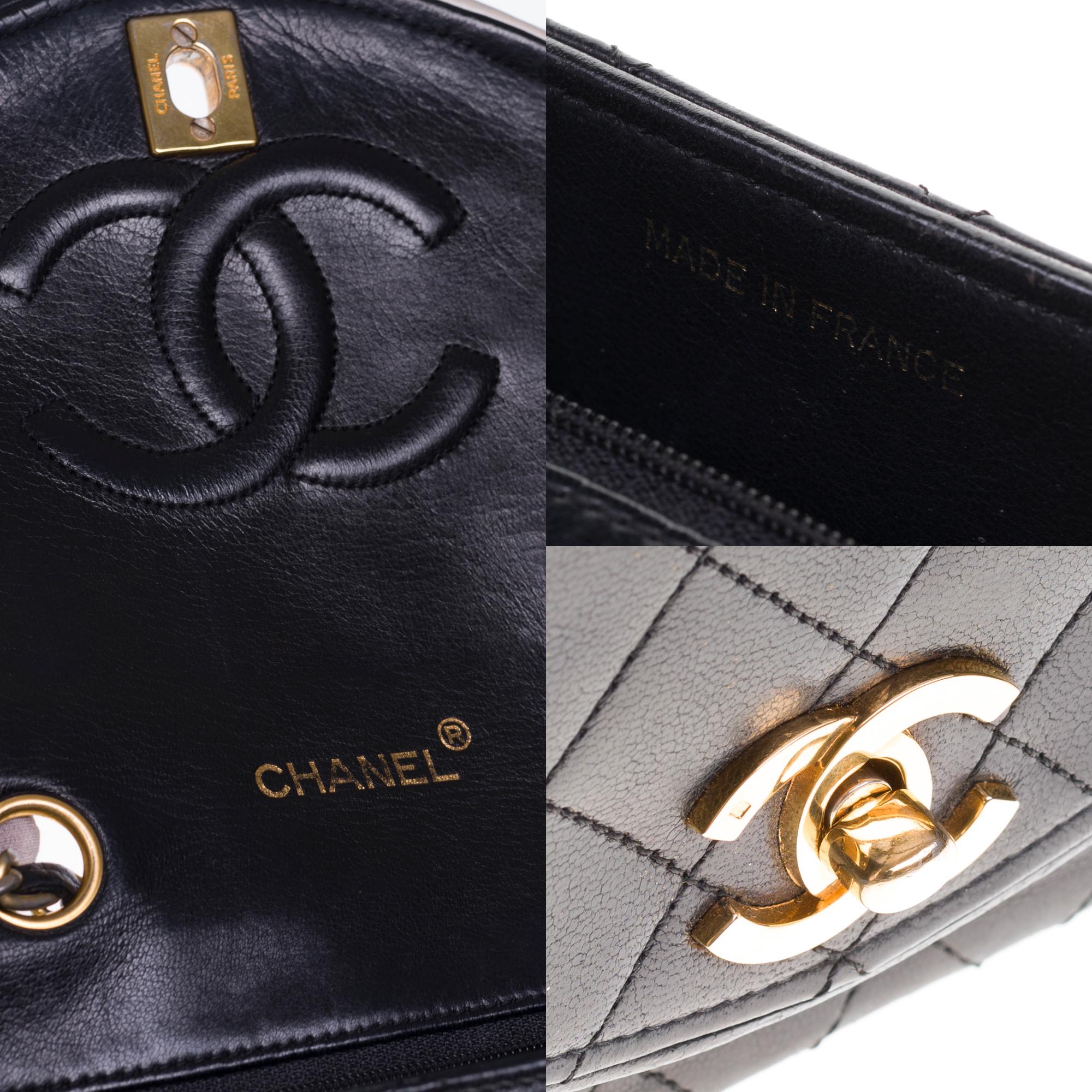 Women's The Coveted Chanel Timeless 23cm Shoulder bag in black quilted lambskin and GHW