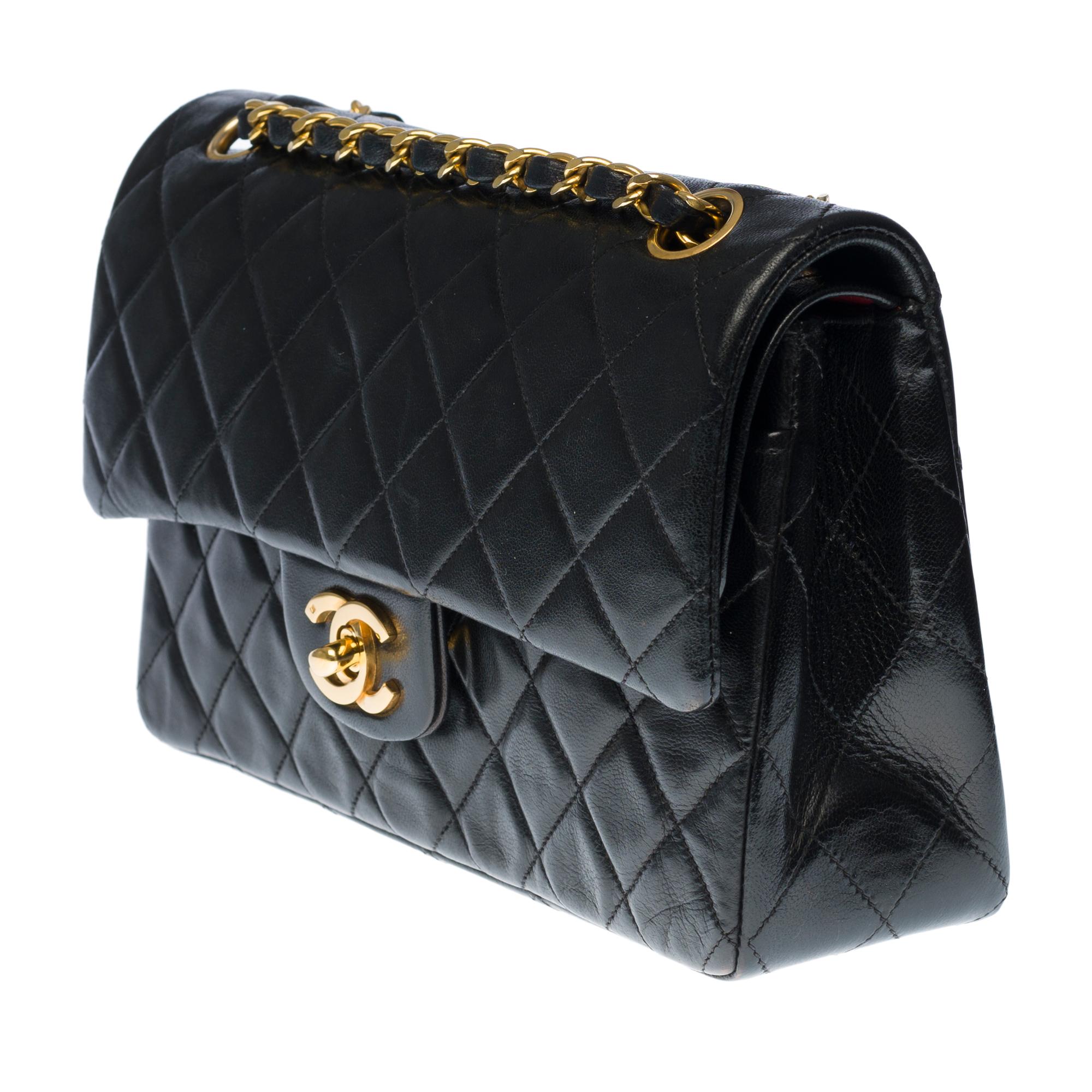 Black The Coveted Chanel Timeless 23cm Shoulder bag in black quilted lambskin, GHW