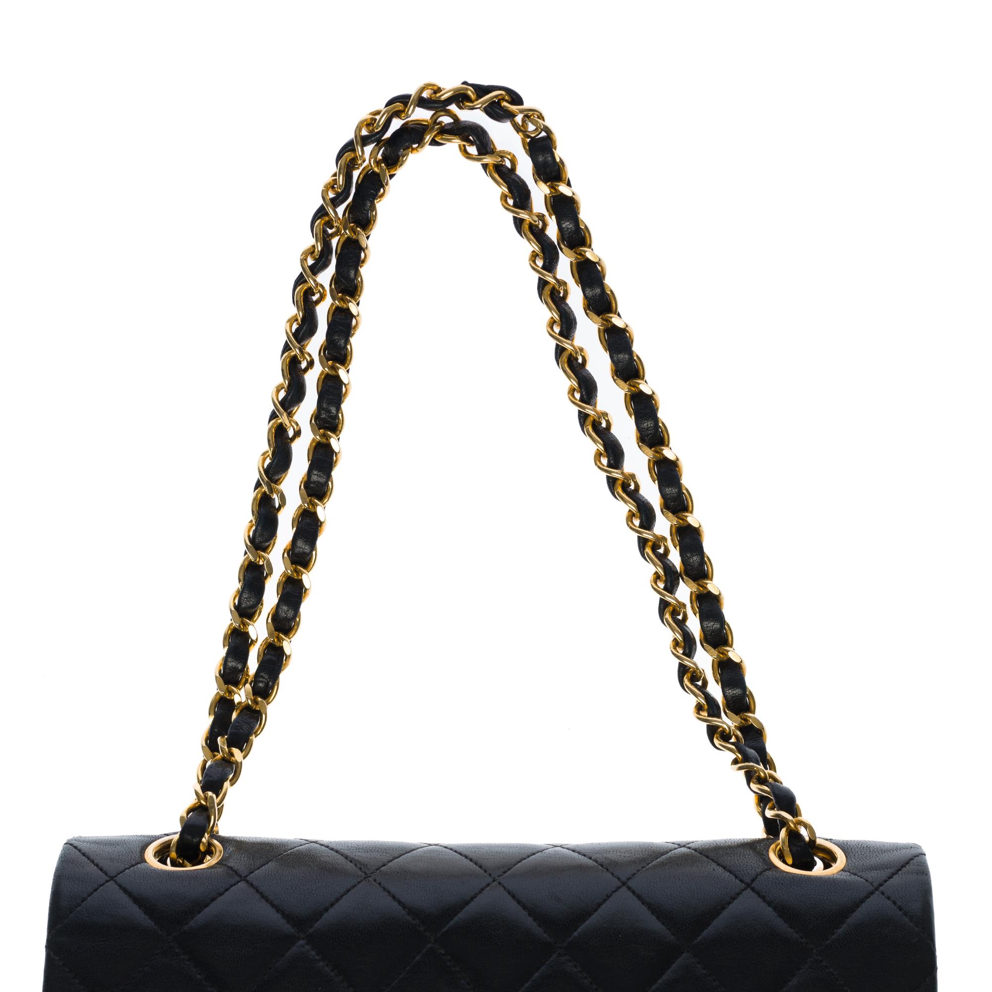 The Coveted Chanel Timeless 23cm Shoulder bag in black quilted lambskin, GHW 2