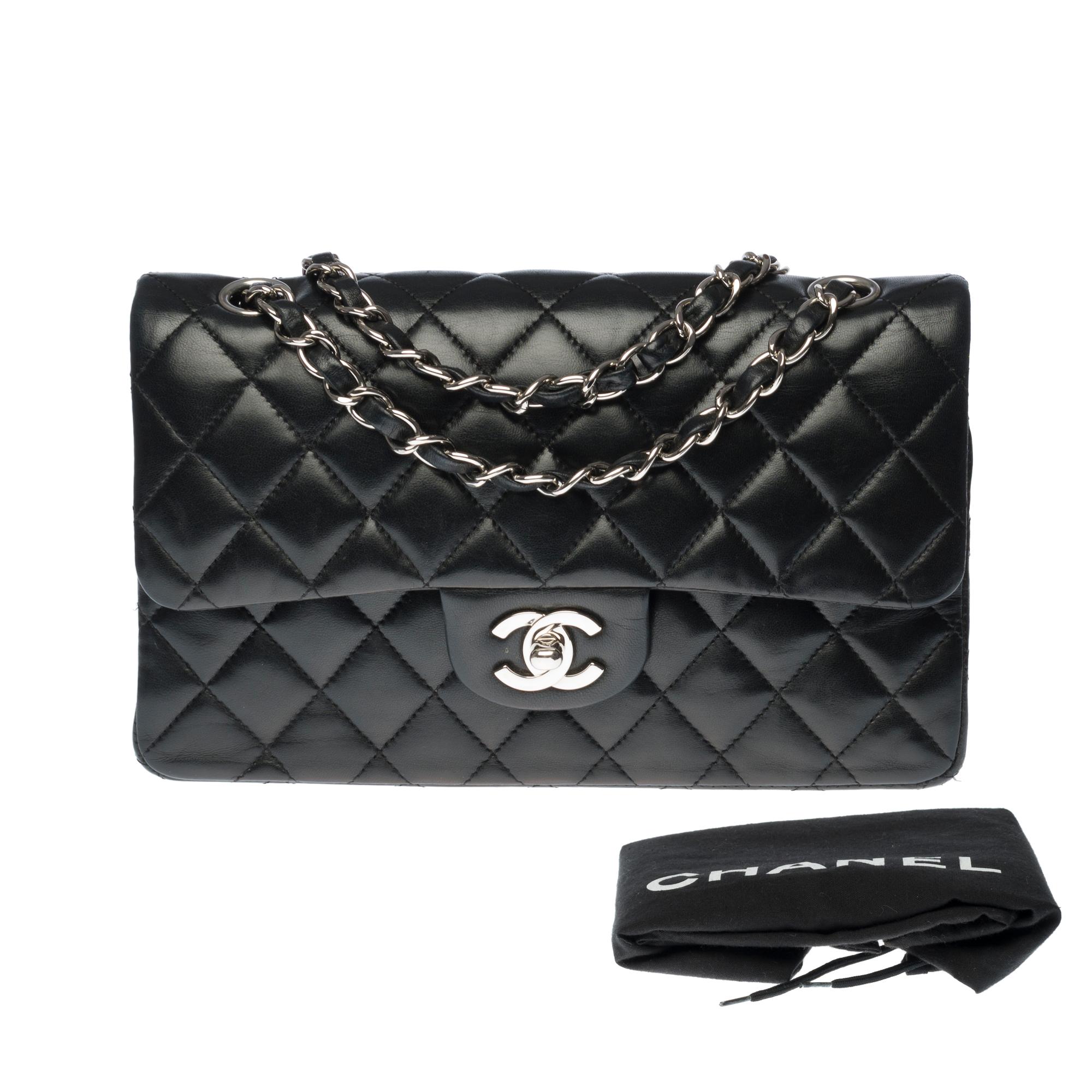 The Coveted Chanel Timeless 23cm Shoulder bag in black quilted lambskin, SHW 3